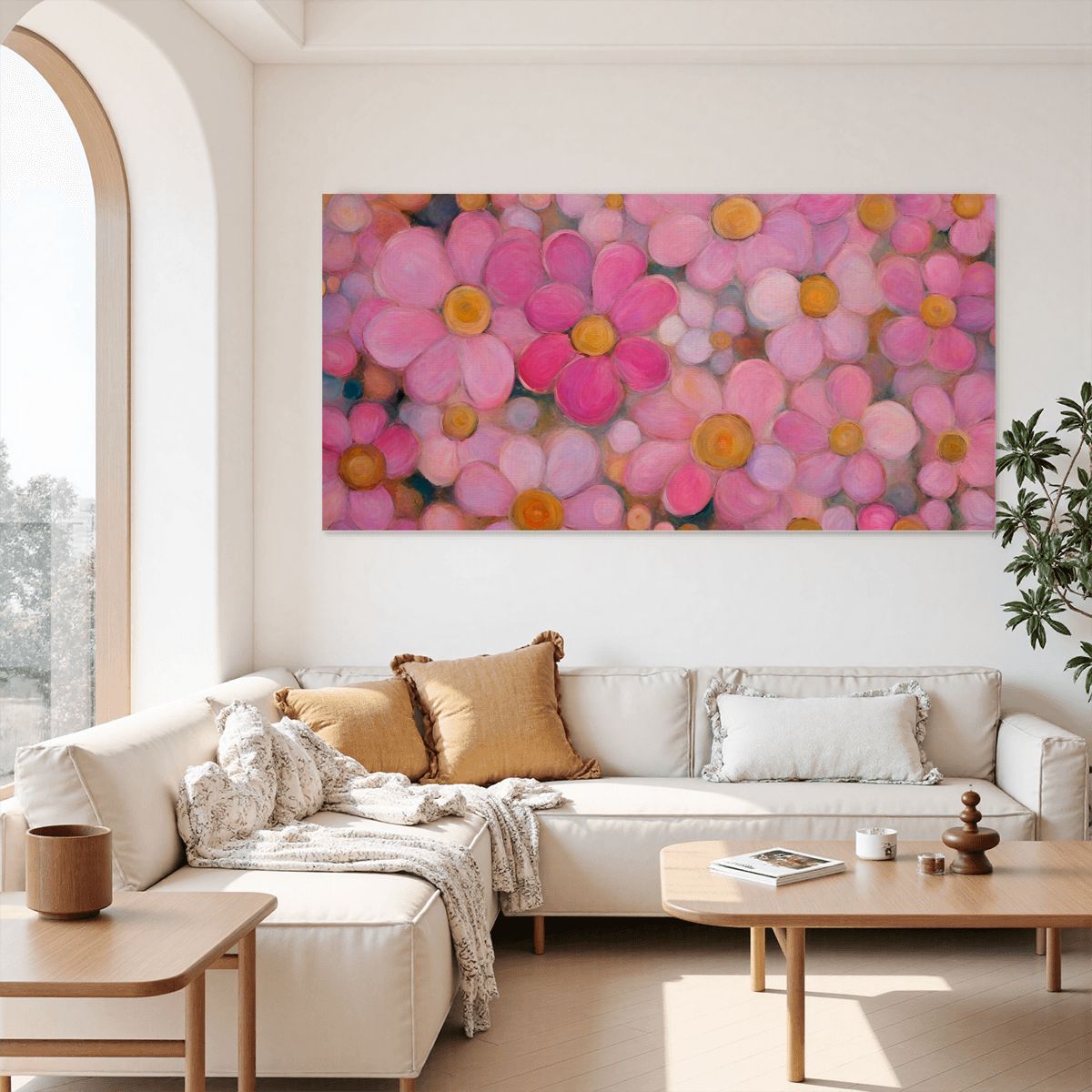 60" x 30" Printed Canvas Fabric Wall Art - No Frame (Made in USA)