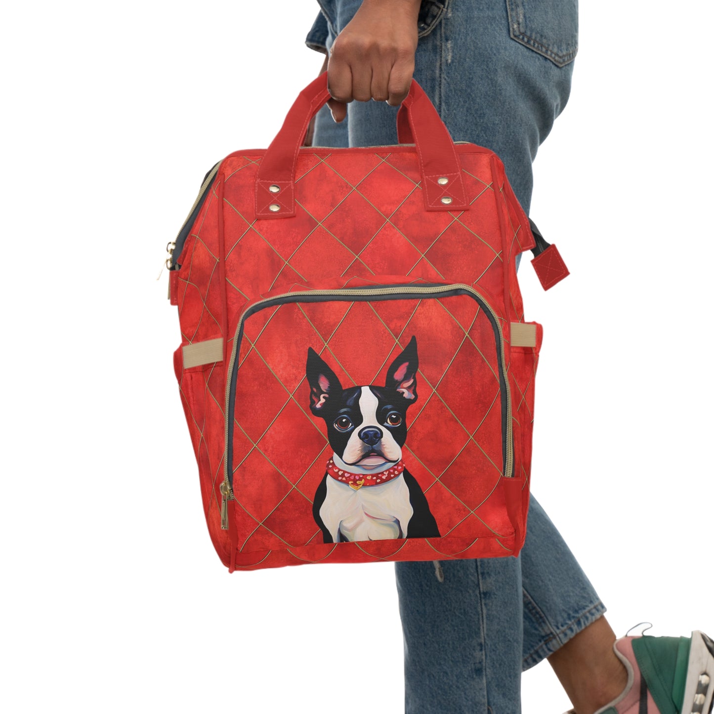 Boston Terrier Multifunctional Backpack