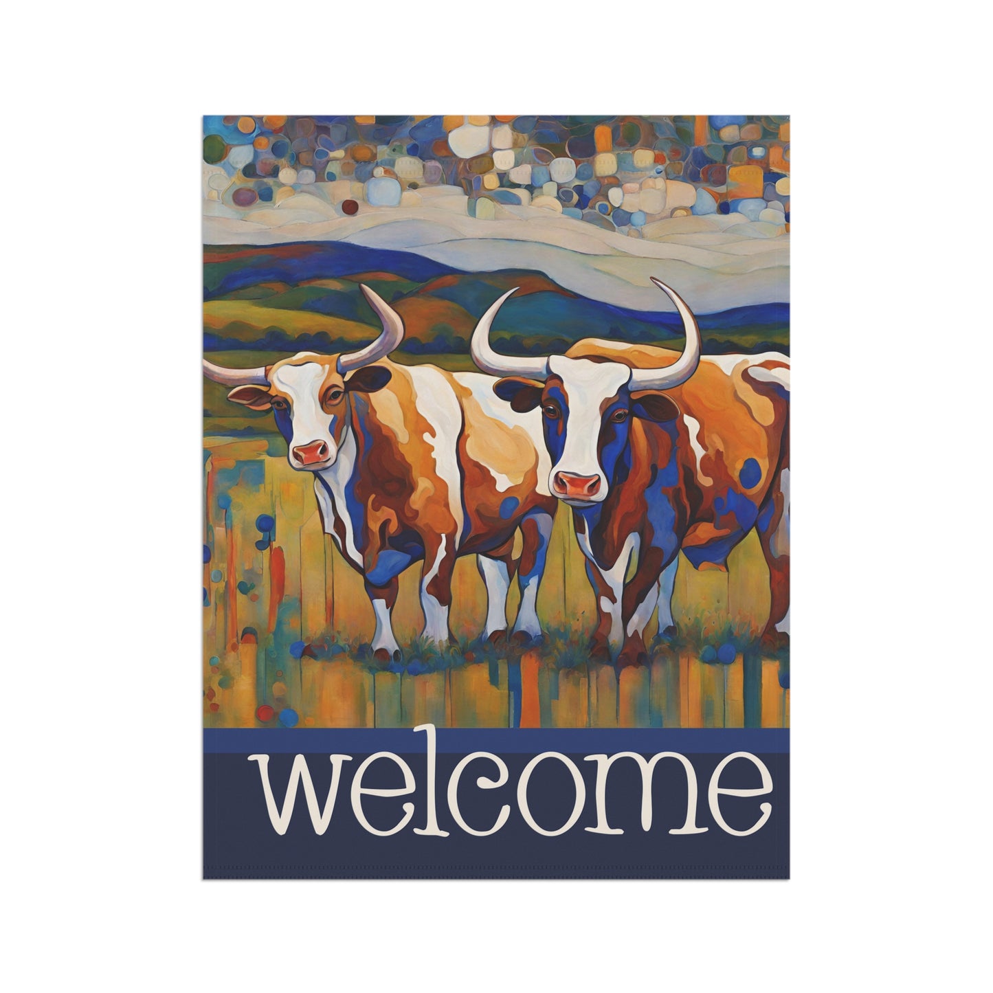 At the Ranch Welcome 2-Sided Garden & House Flag/Banner