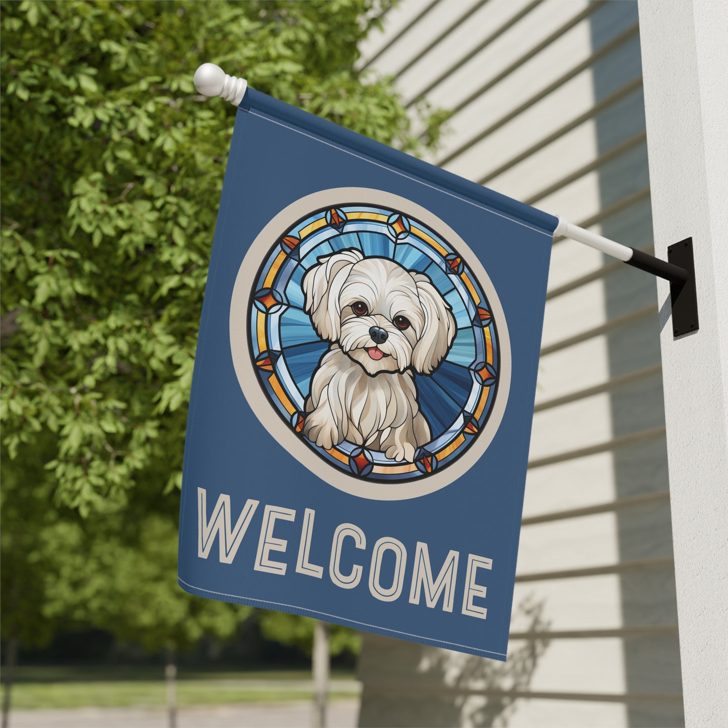 Maltese Welcome 2-Sided Garden & House Flag/Banner