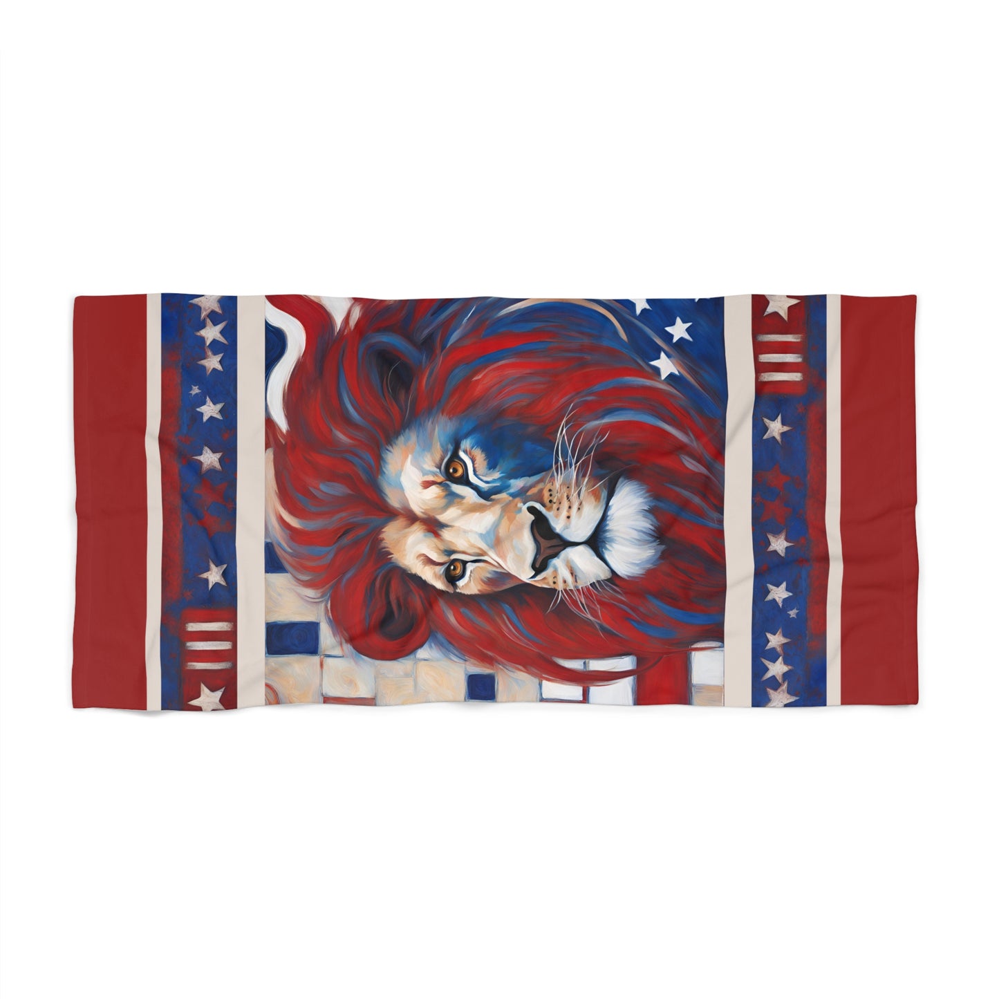 All American Lion Beach Towel