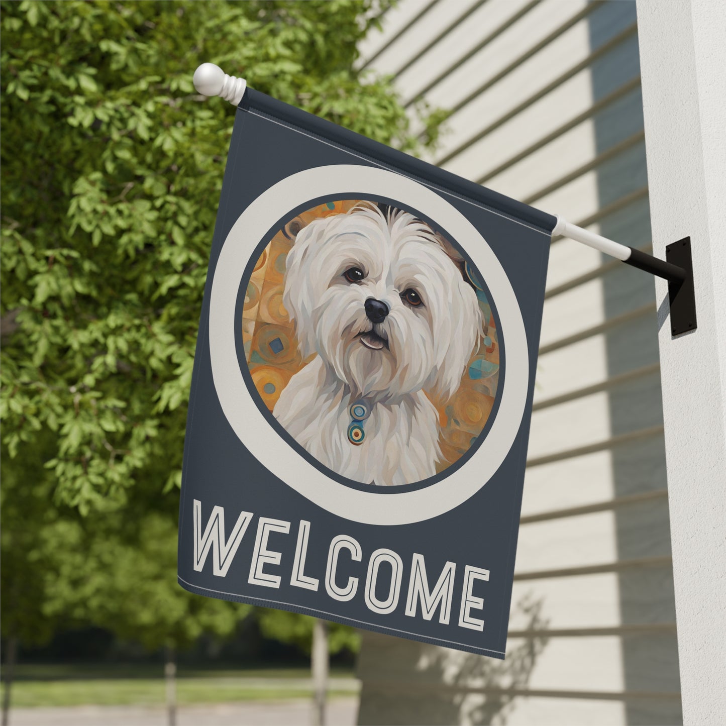 Maltese Welcome 2-Sided Garden & House Flag/Banner