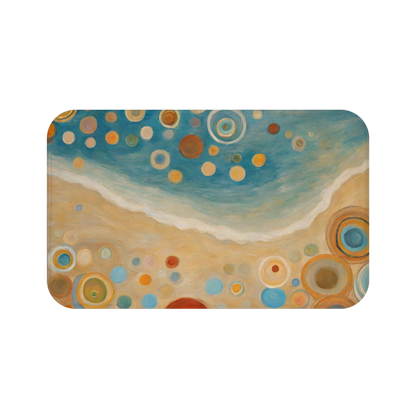 Shoreline Abstract Microfiber Bath Mat
