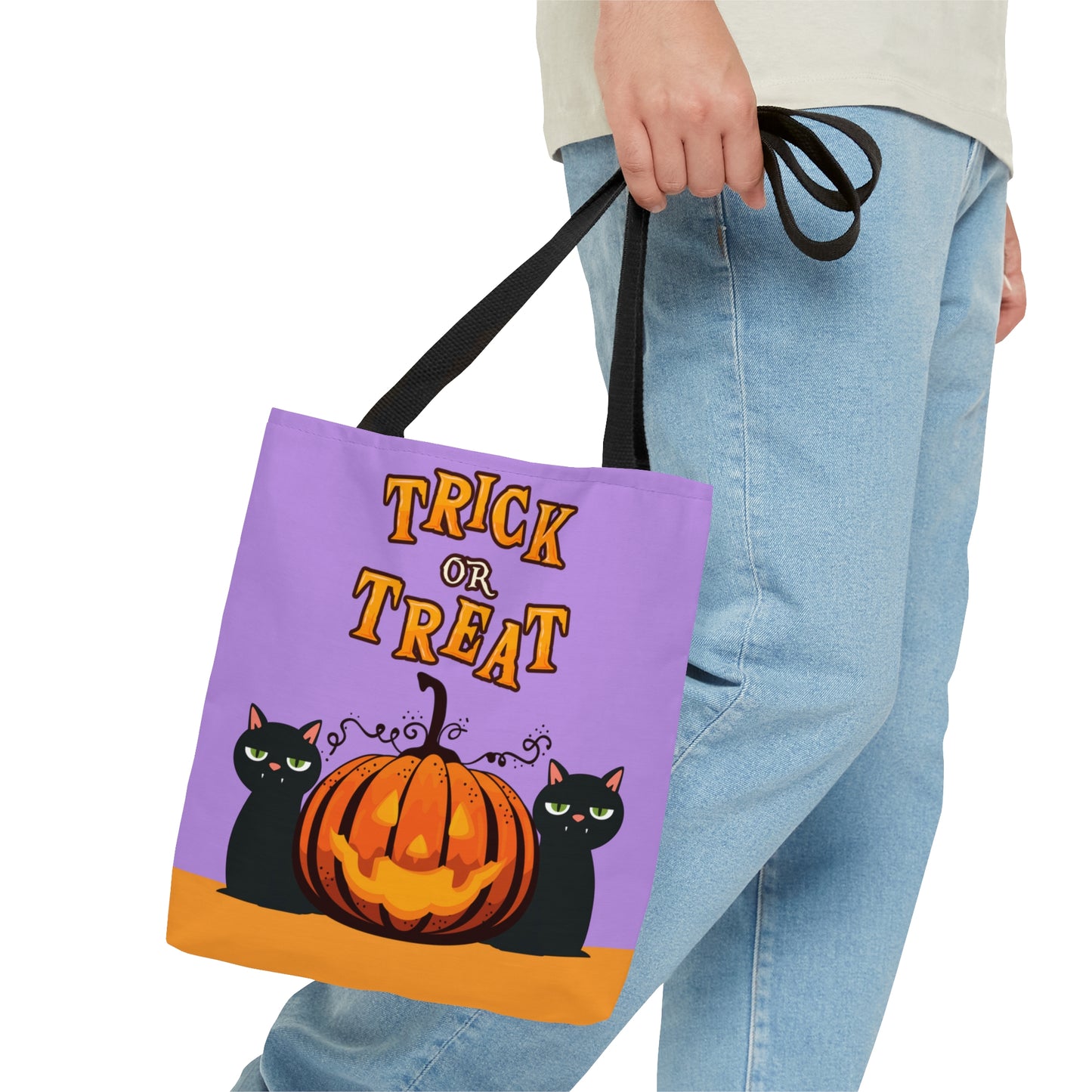 Black Cats & Jack-o-Lantern Halloween Tote Bag