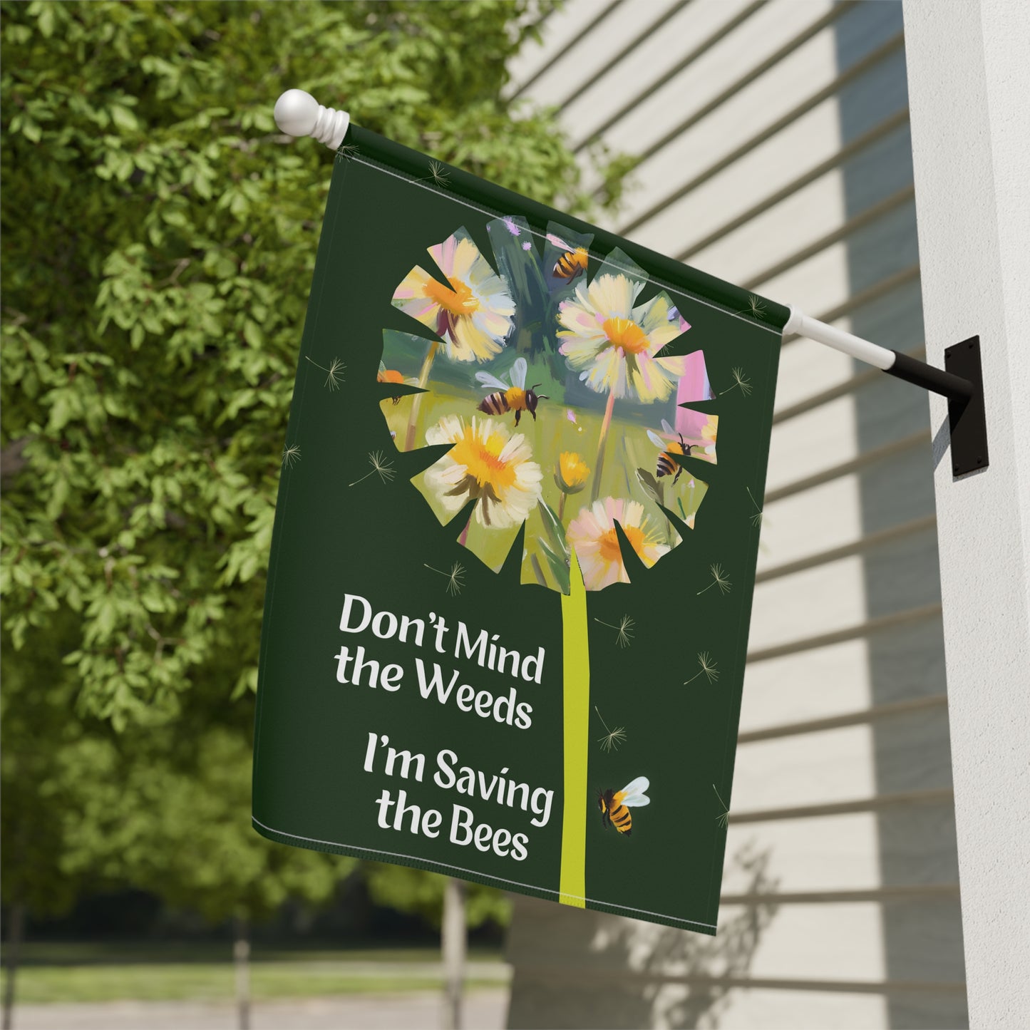 Don't Mind the Weeds 2-Sided Garden & House Flag/Banner