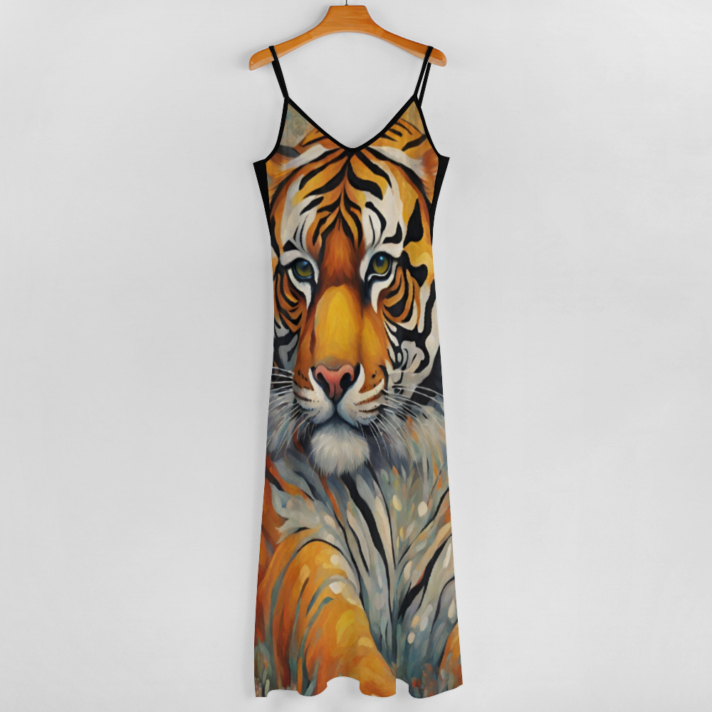 Tiger Women's Summer Fashion Maxi Slip Dress