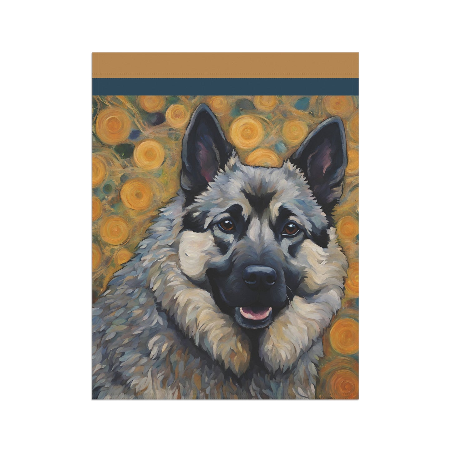 Norwegian Elkhound 2-Sided Garden & House Flag/Banner