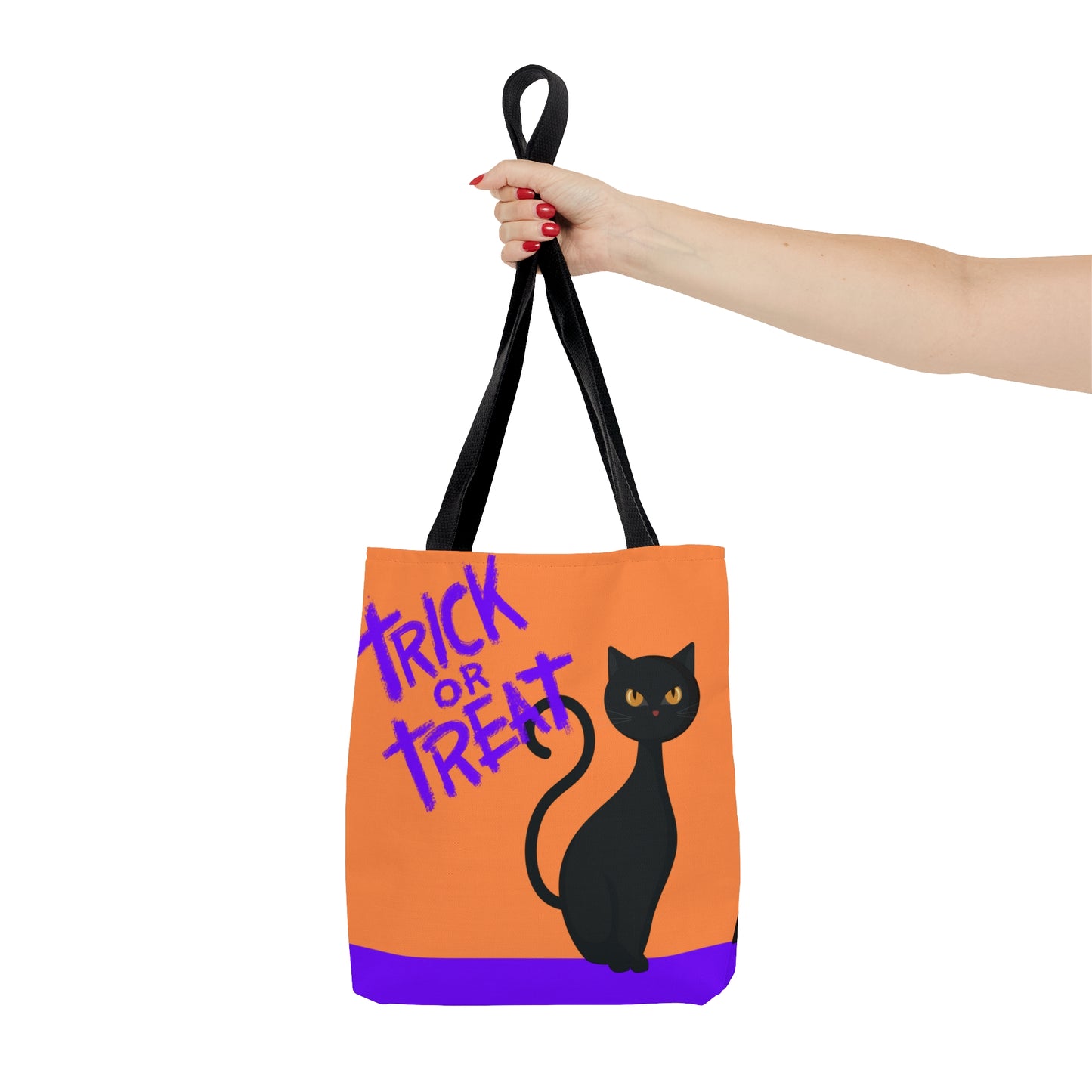 Trick or Treat Black Cat Halloween Tote Bag