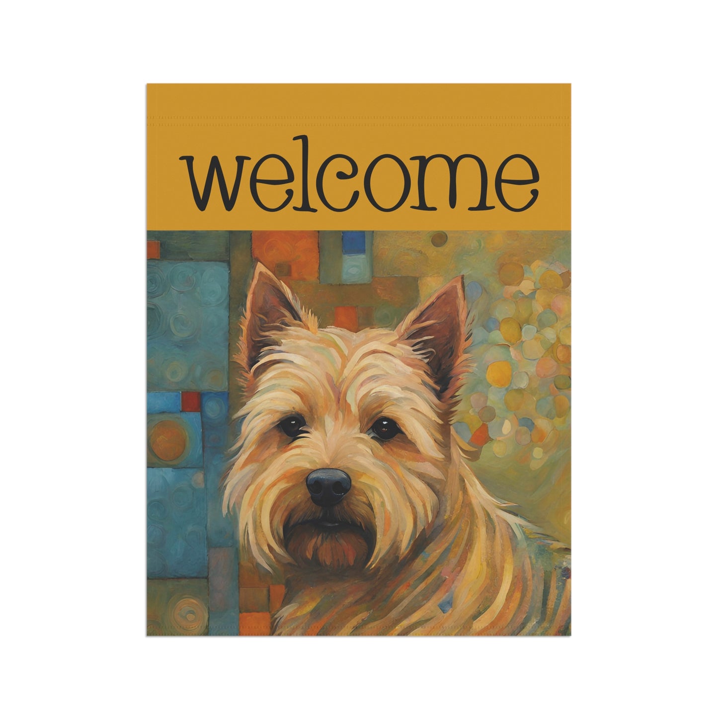 Norwich Terrier Welcome 2-Sided Garden & House Flag/Banner