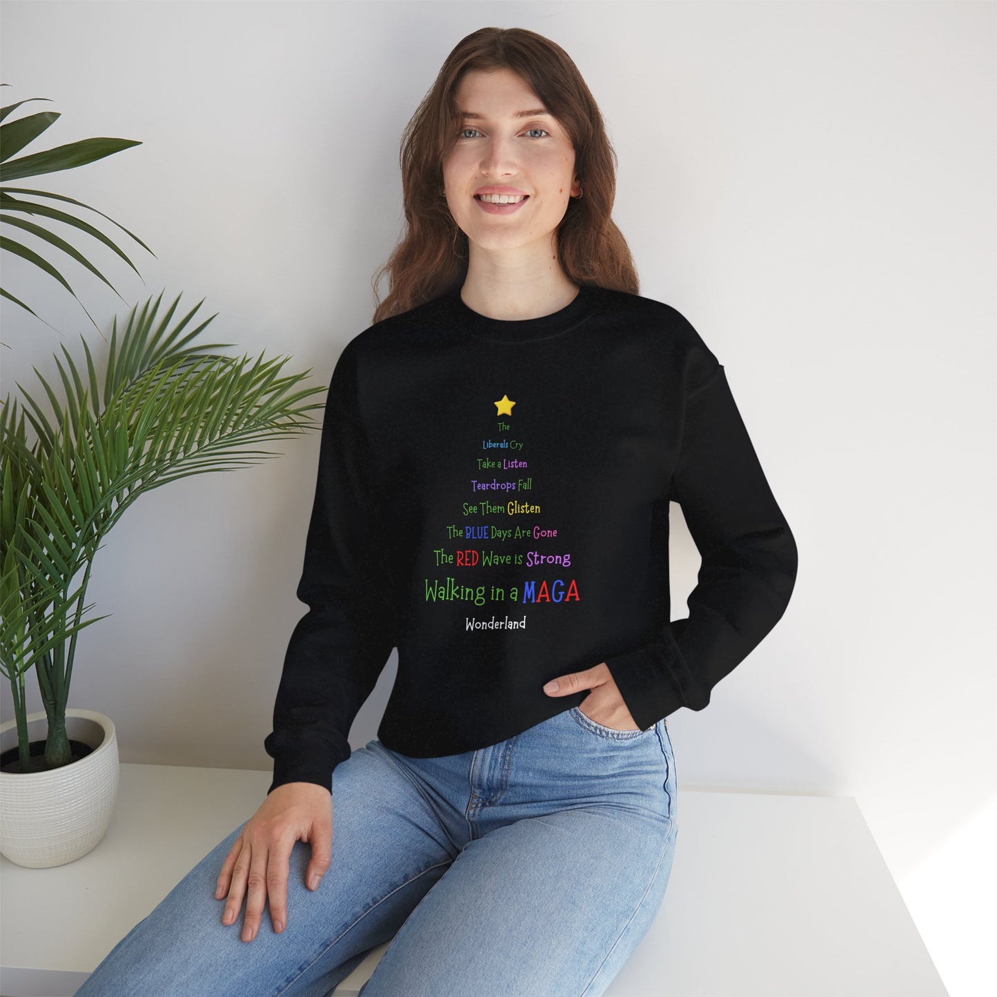 Walking in a Maga Wonderland Unisex Heavy Blend™ Crewneck Sweatshirt