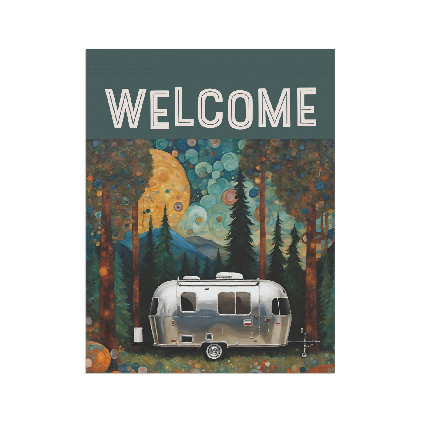 Streaming Welcome 2-Sided Garden & House Flag/Banner