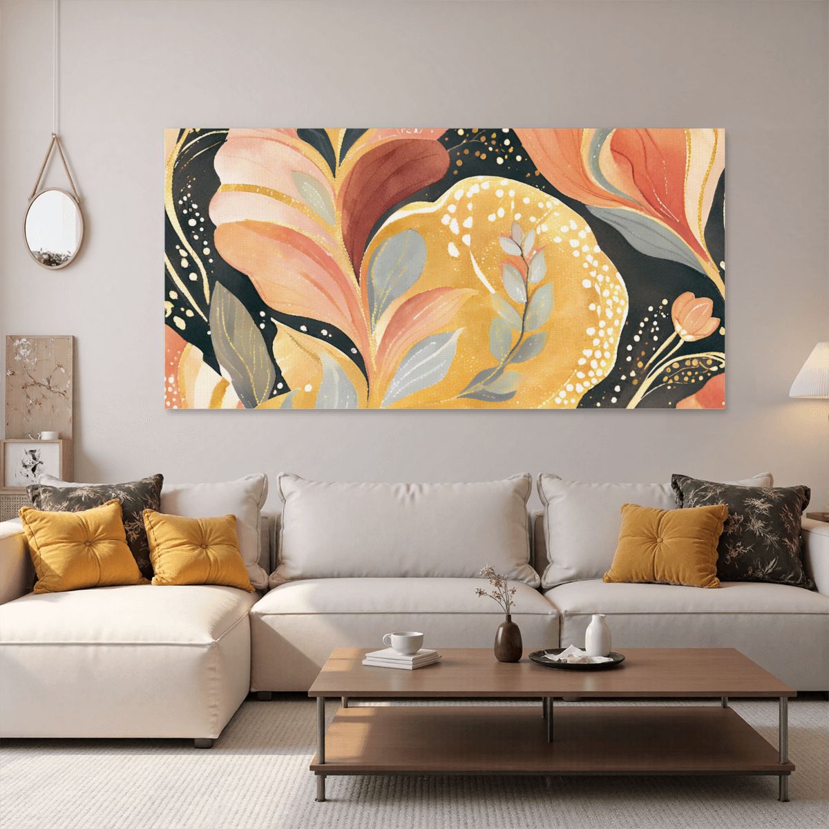 60" x 30" Printed Canvas Fabric Wall Art - No Frame (Made in USA)