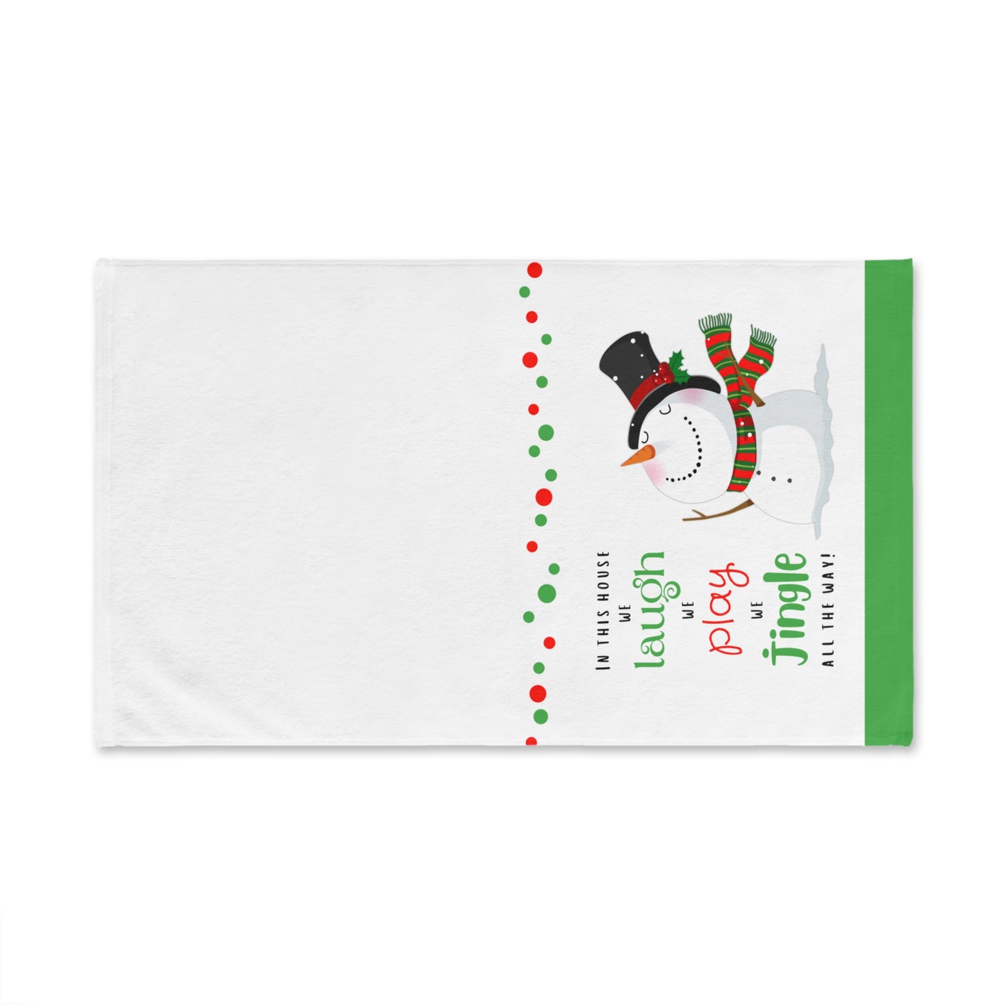 Laugh Play Jingle Snowman Hand Towel