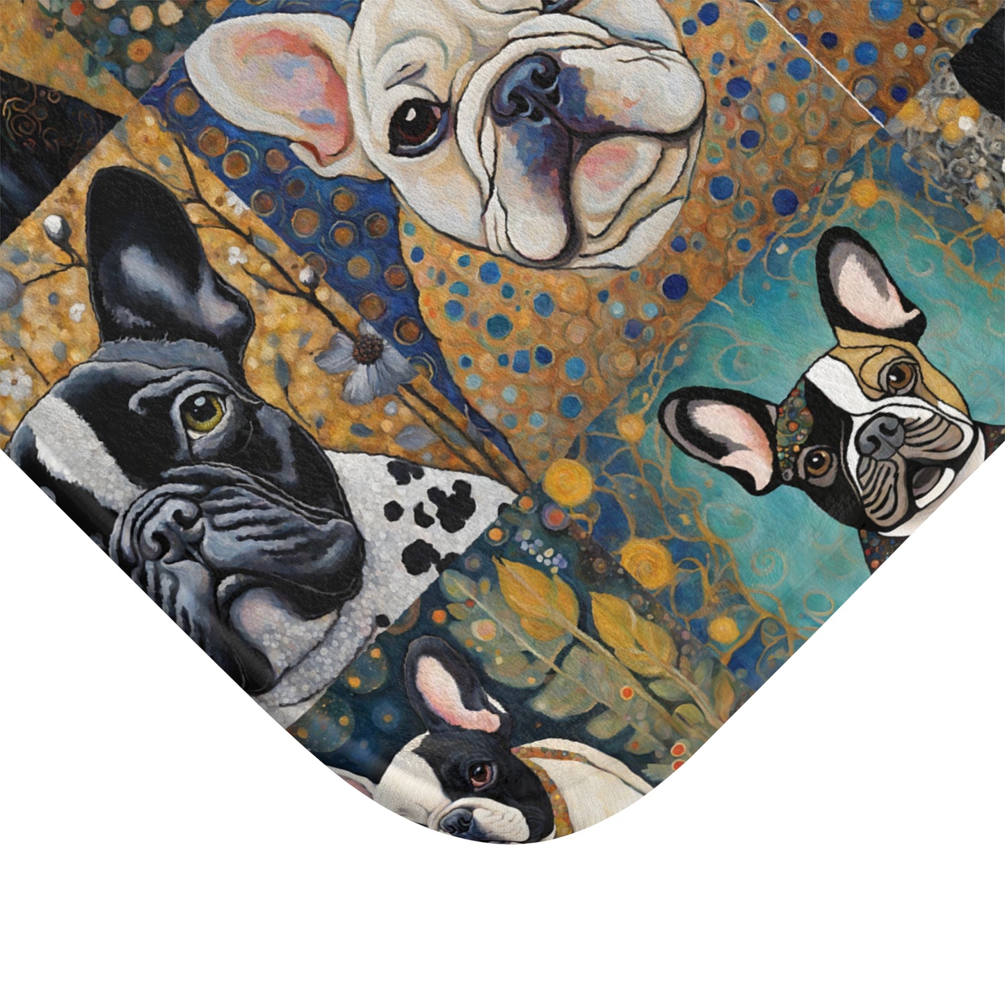 French Bulldog Collage Bath Mat