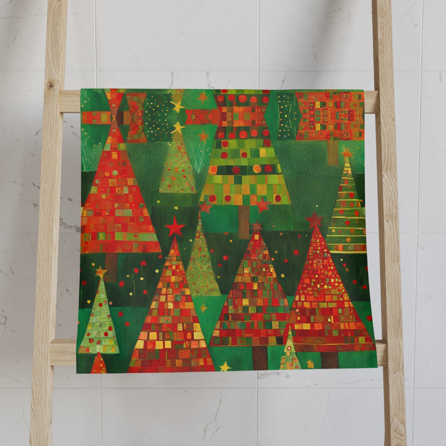 Christmas Tree Forest Hand Towel