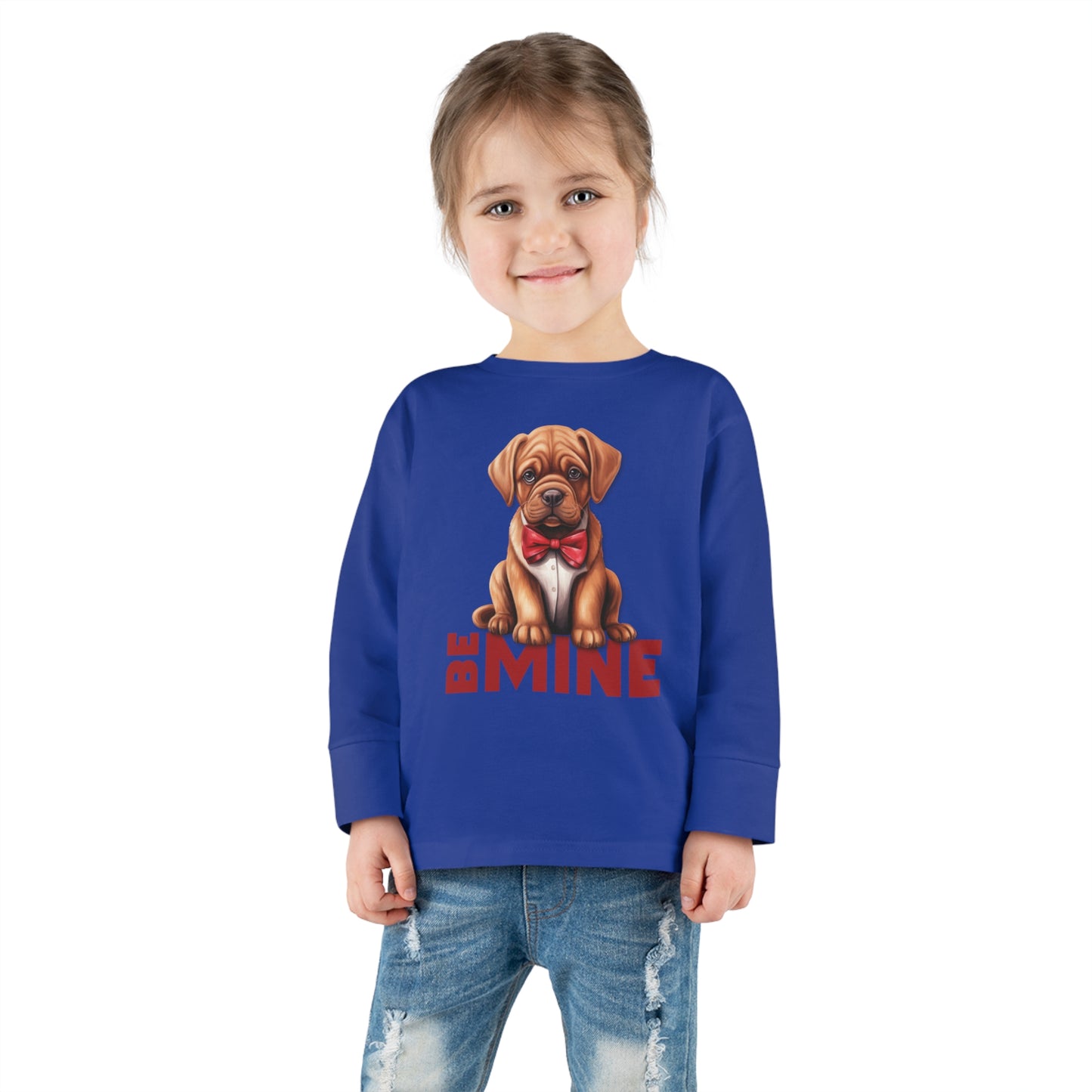 Be Mine Dog Toddler Long Sleeve Tee