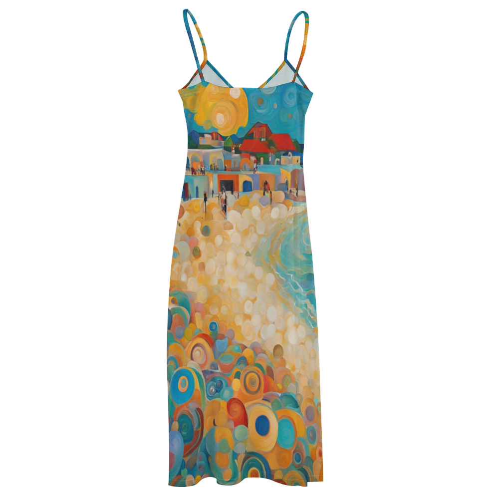 Cancun Women's Summer Fashion Maxi Slip Dress
