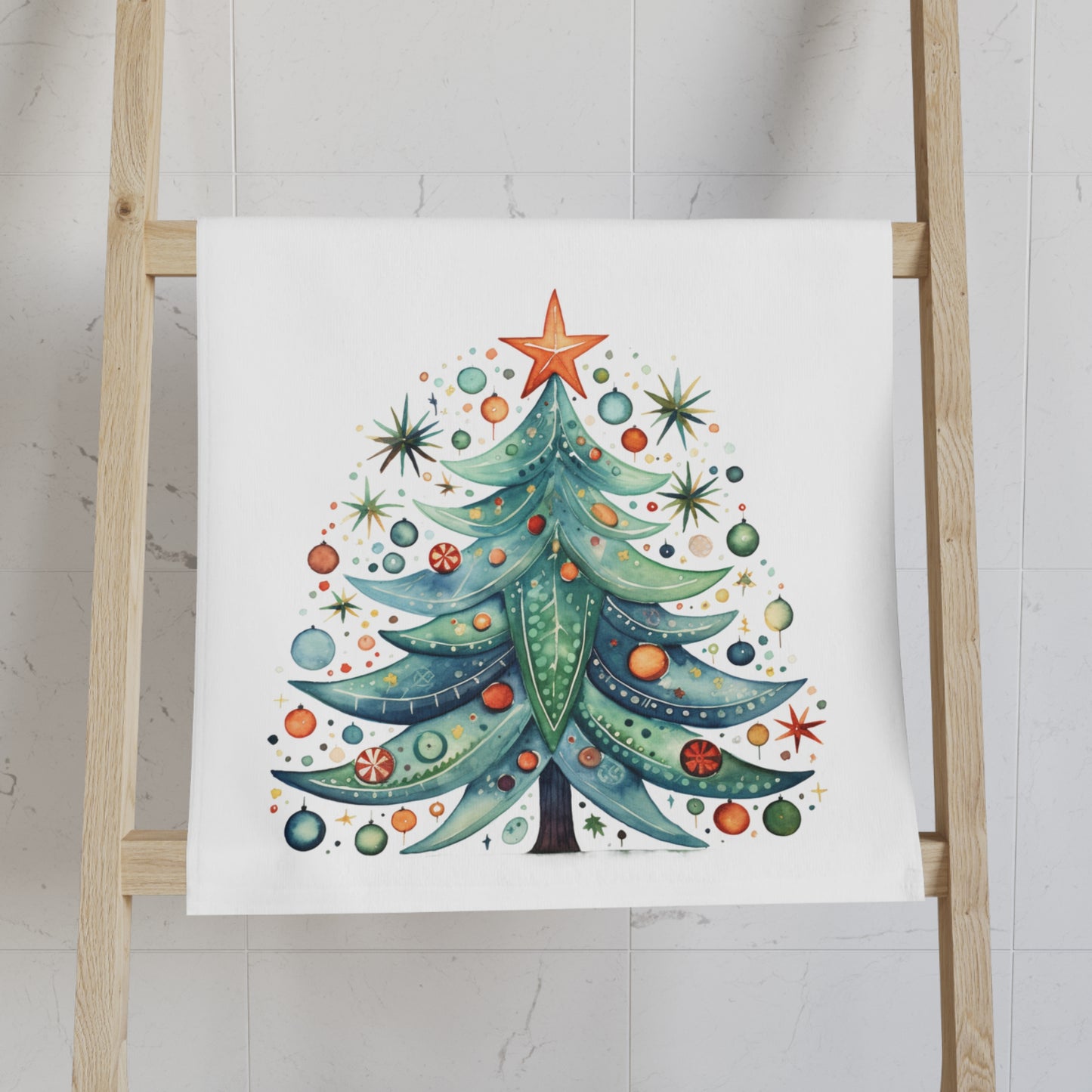Christmas Tree Funk Hand Towel