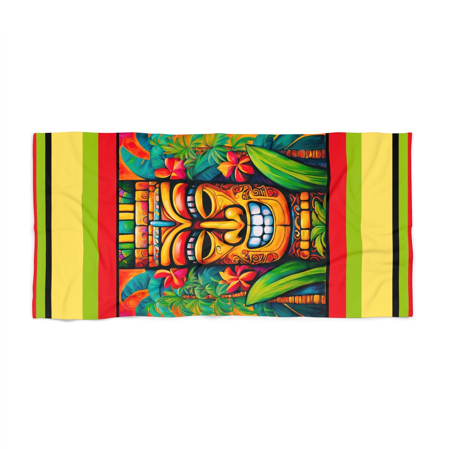 Tiki Tom Beach Towel