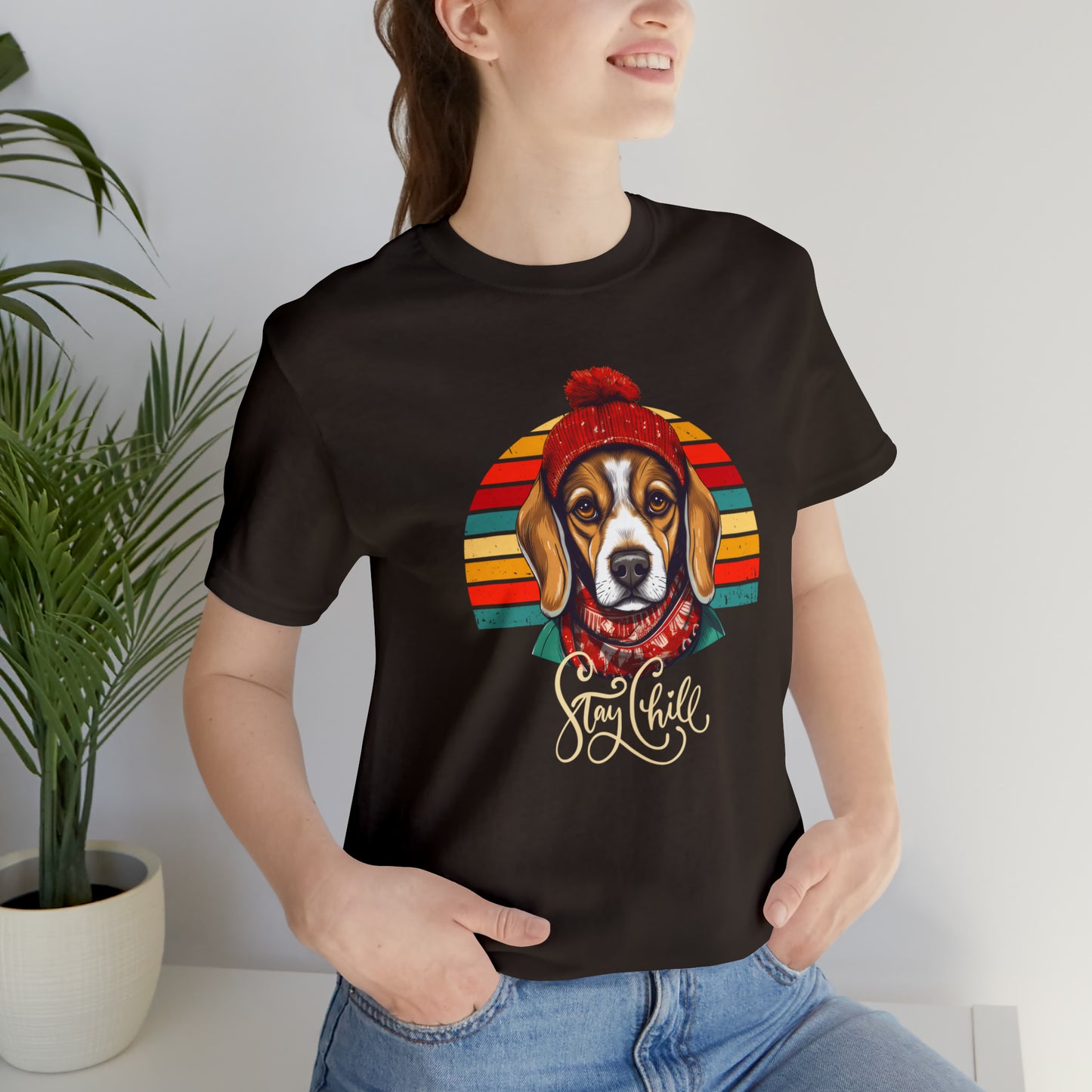 Stay Chill Beagle Unisex Jersey Short Sleeve Tee