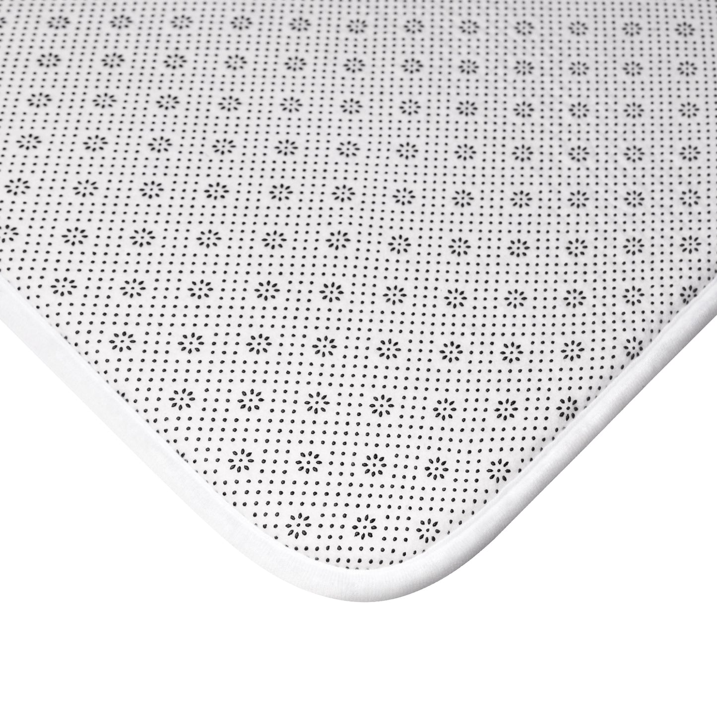 Blue Floral Pop Microfiber Bath Mat