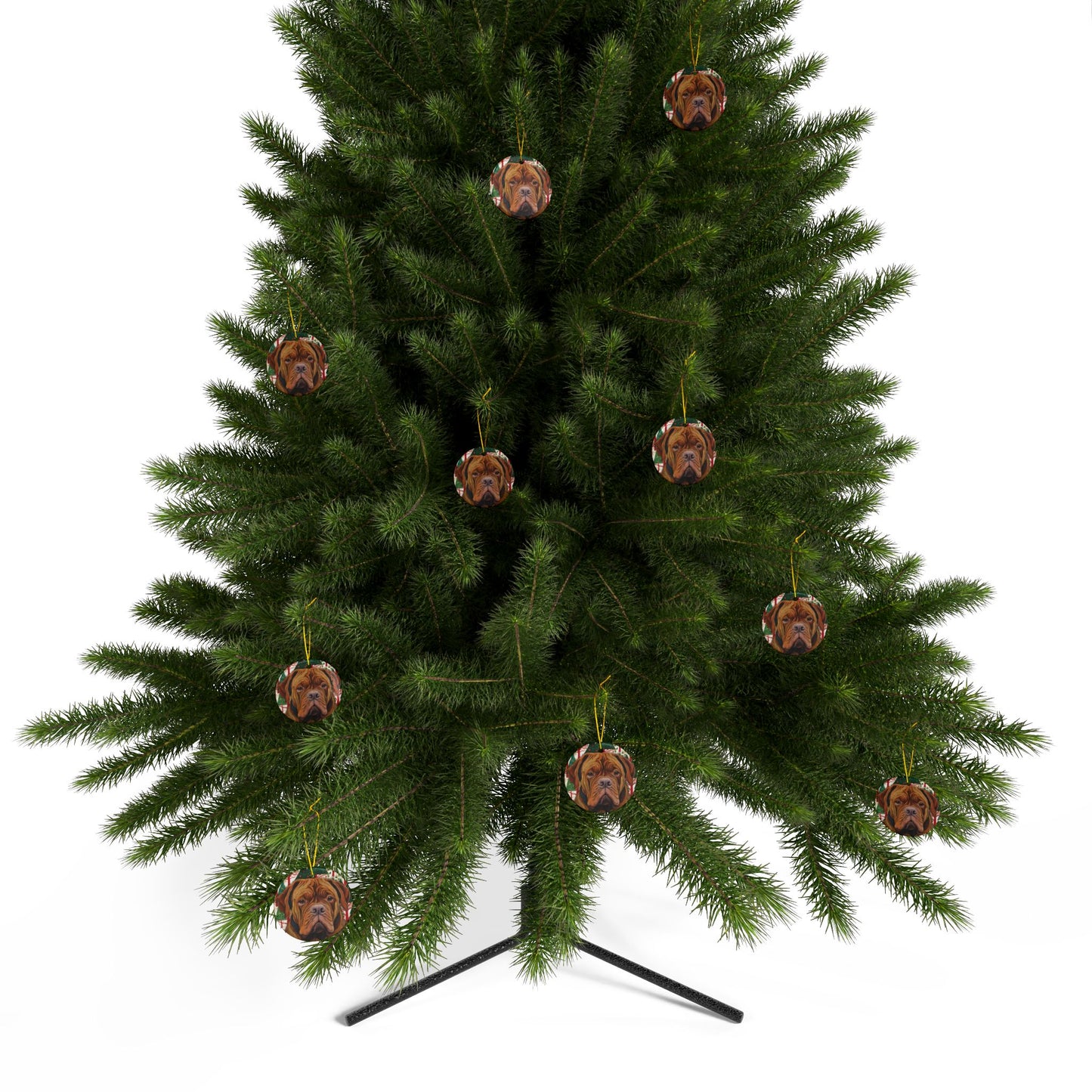 Bordeaux Christmas 3" Ceramic Ornaments, 2-Side Print, (1pc, 10pcs)