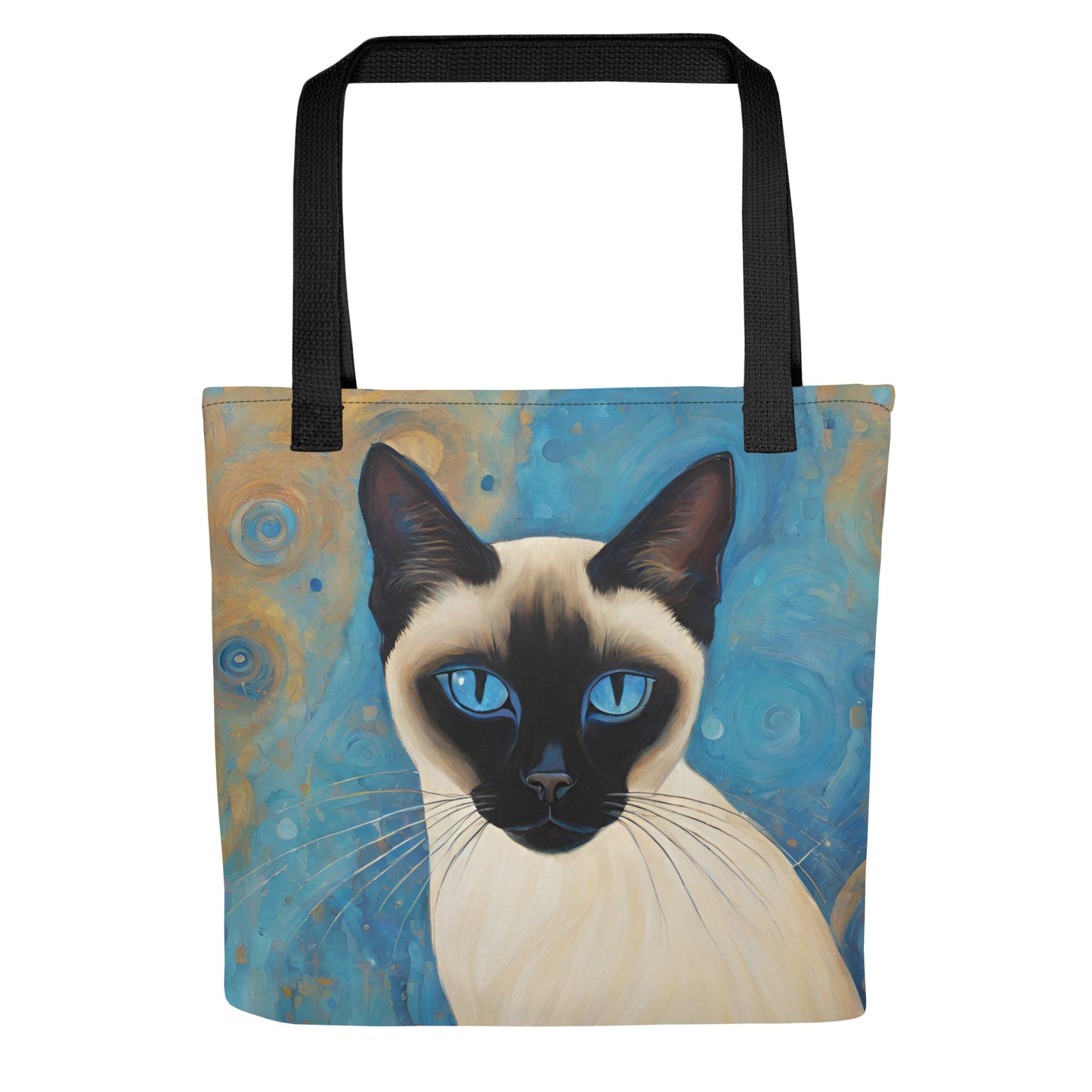 Siamese on Blue Tote bag
