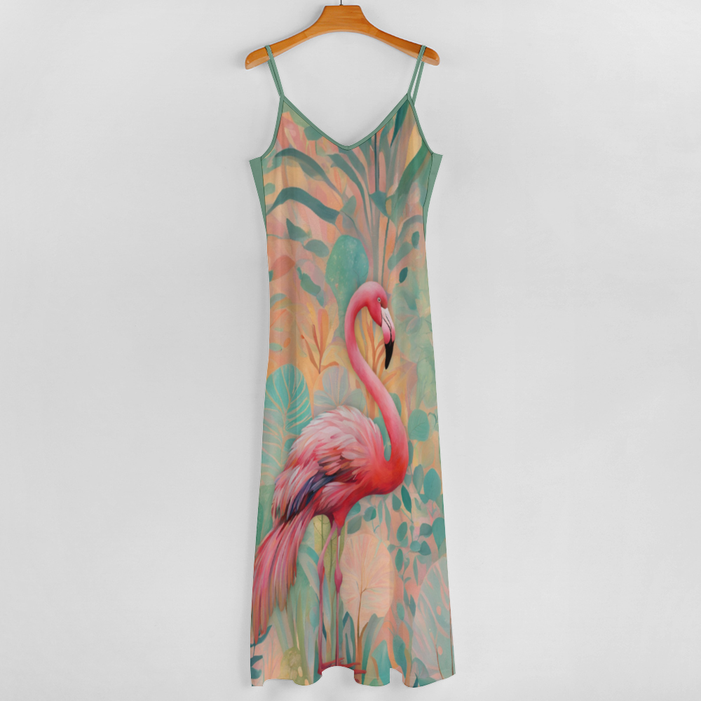 Flamingo Women's Summer Fashion Maxi Slip Dress