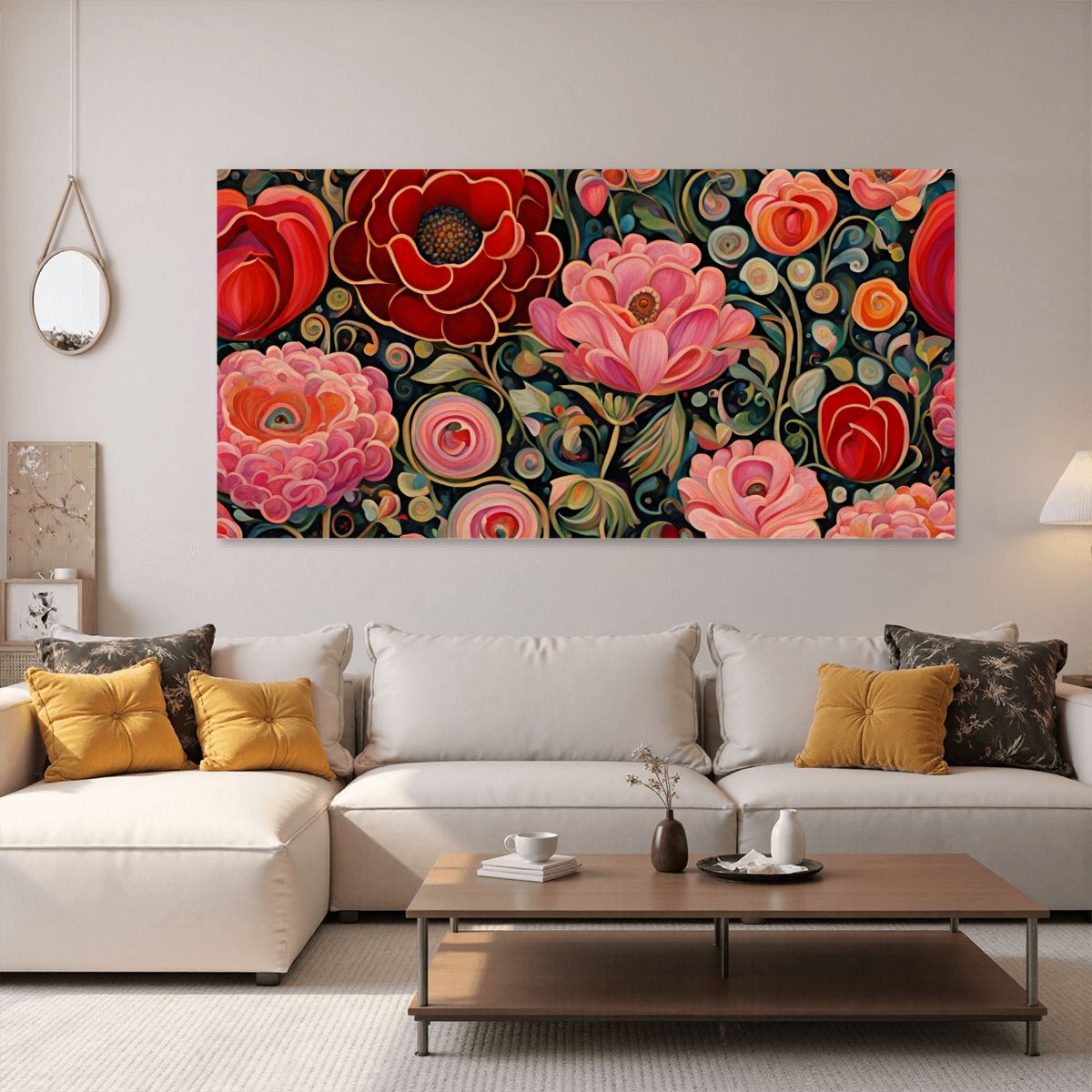 60" x 30" Printed Canvas Fabric Wall Art - No Frame (Made in USA)