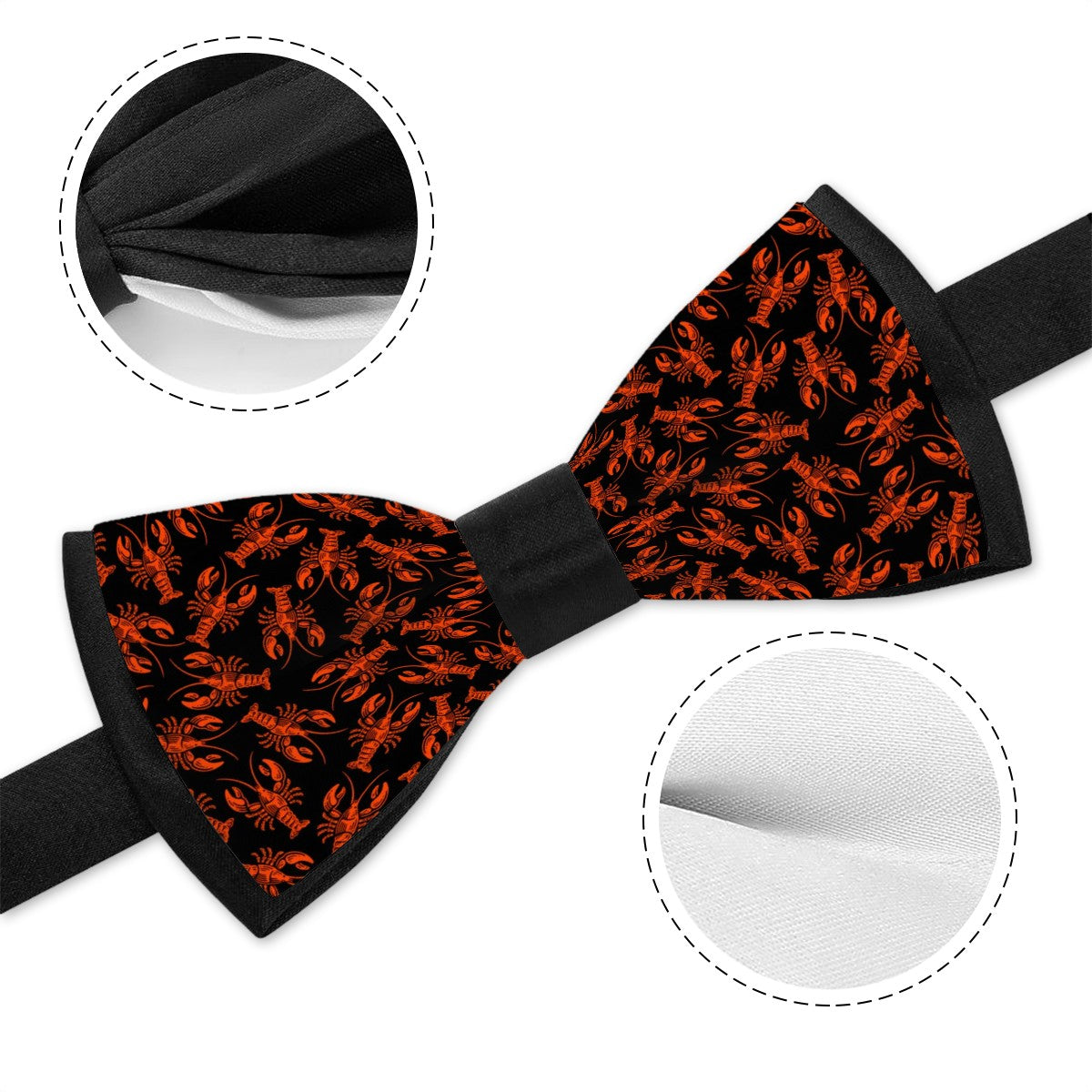 Midnight Lobster Adjustable Bow Tie