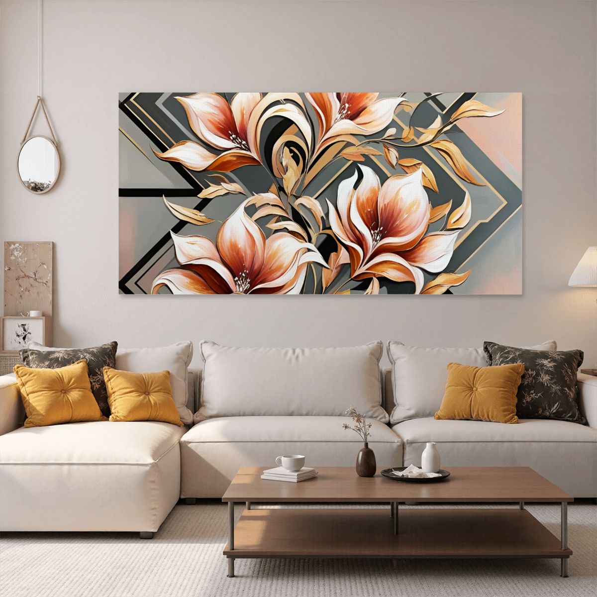 60" x 30" Printed Canvas Fabric Wall Art - No Frame (Made in USA)