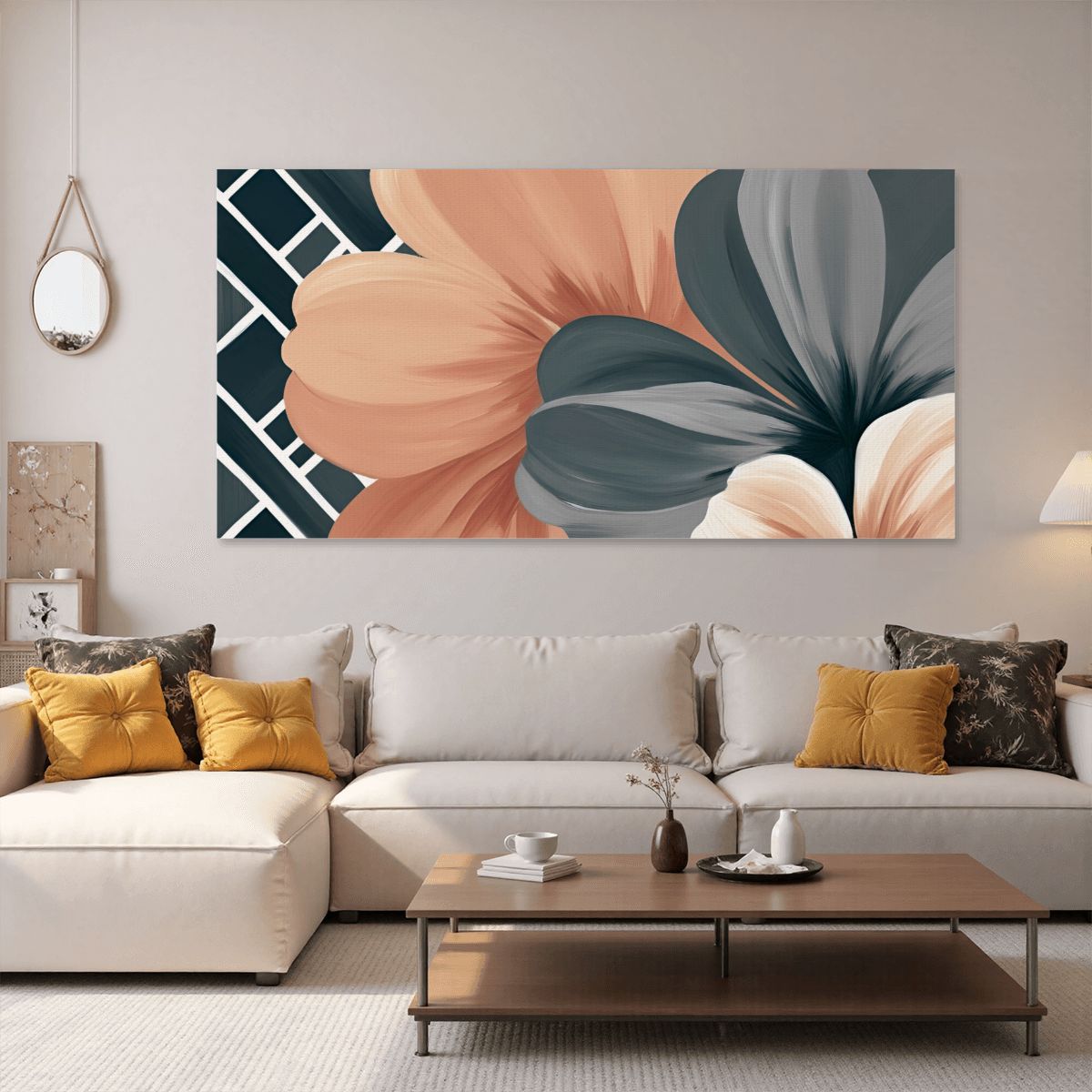 60" x 30" Printed Canvas Fabric Wall Art - No Frame (Made in USA)