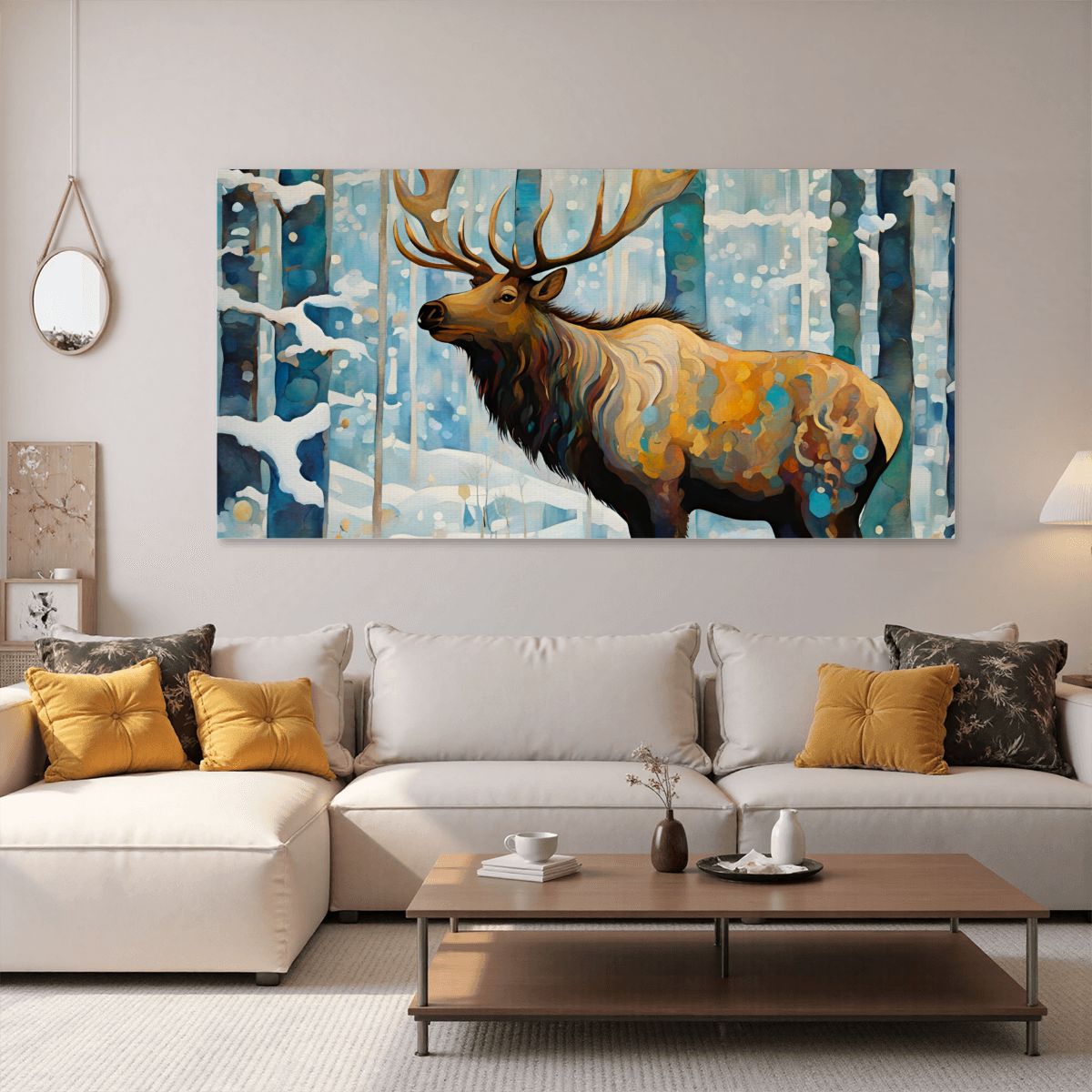 60" x 30" Printed Canvas Fabric Wall Art - No Frame (Made in USA)