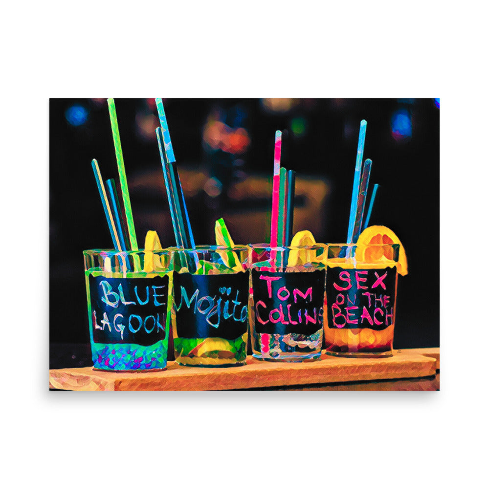 Rainbow Cocktails Poster