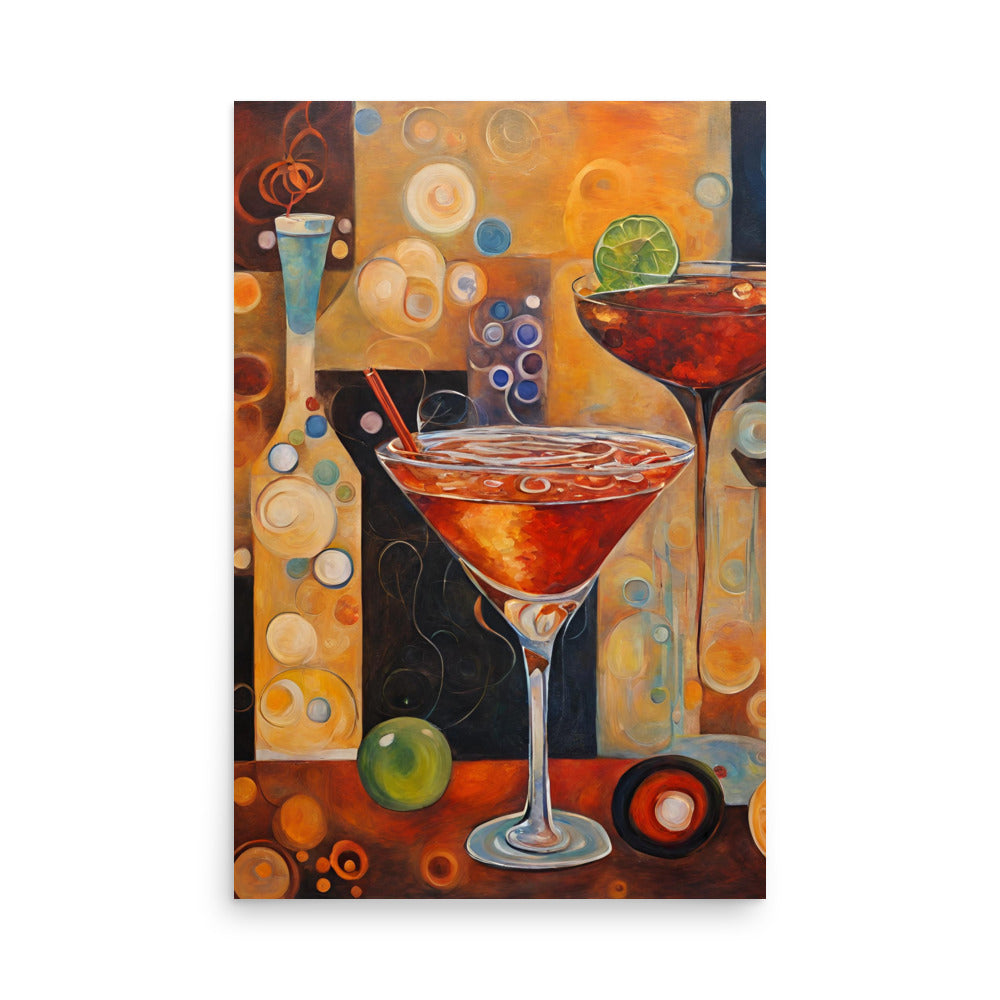 Two Drinks & a Bottle Poster