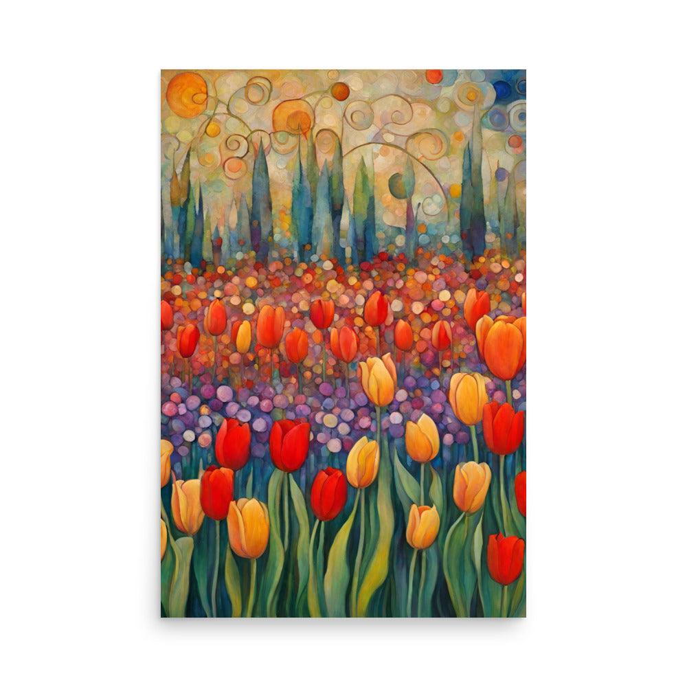 Tulip Rows Poster