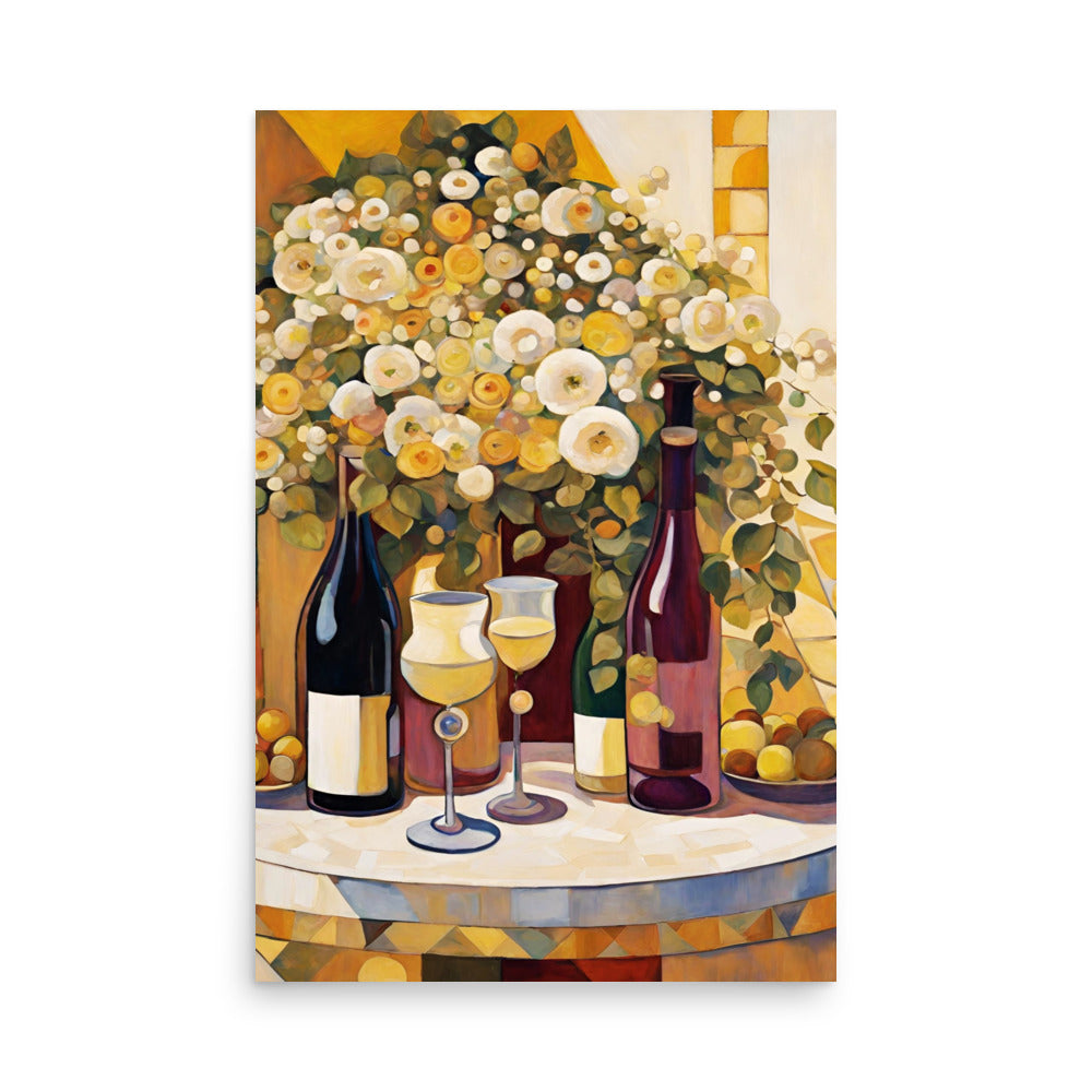 Wine on the Patio Poster