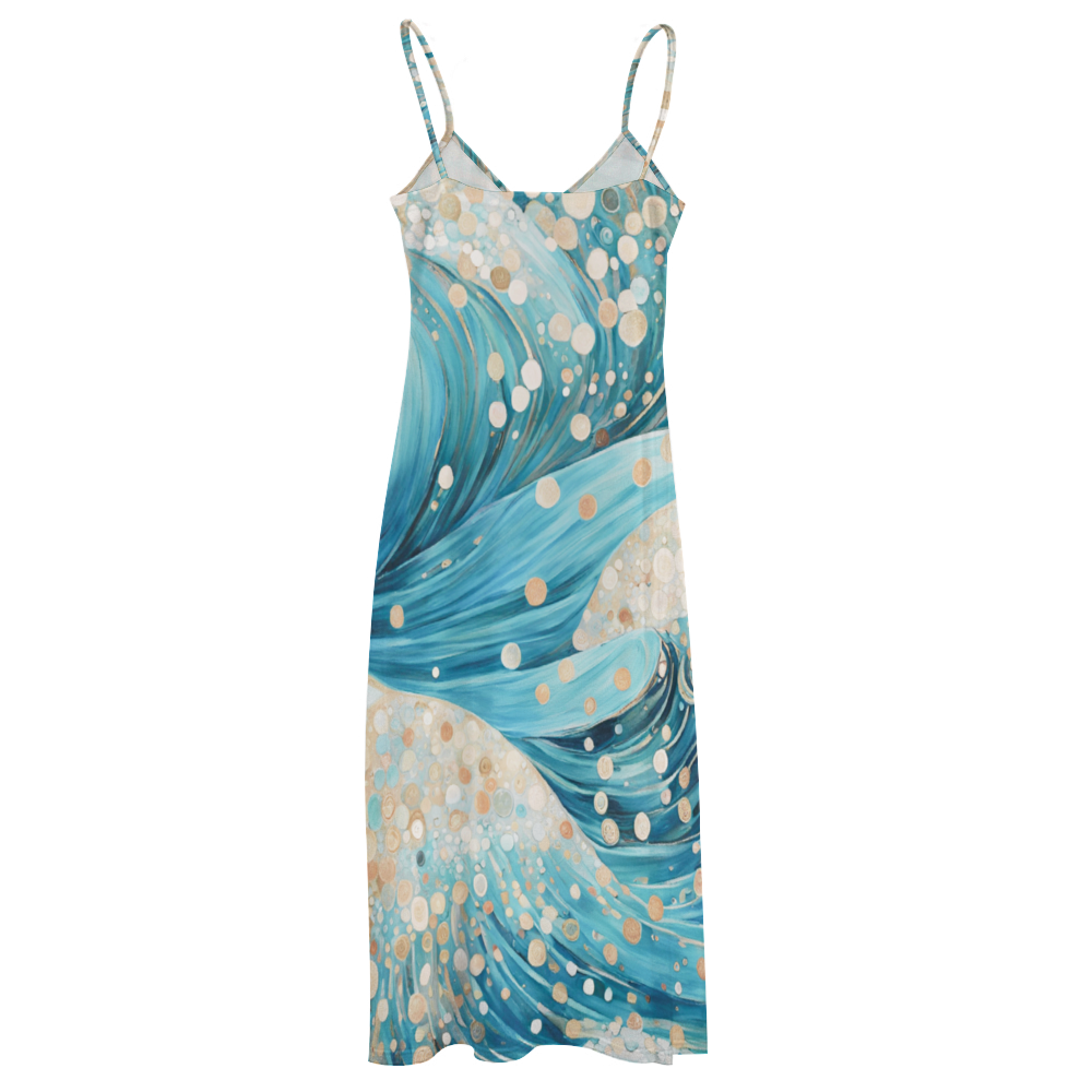 Waves Women's Summer Fashion Maxi Slip Dress