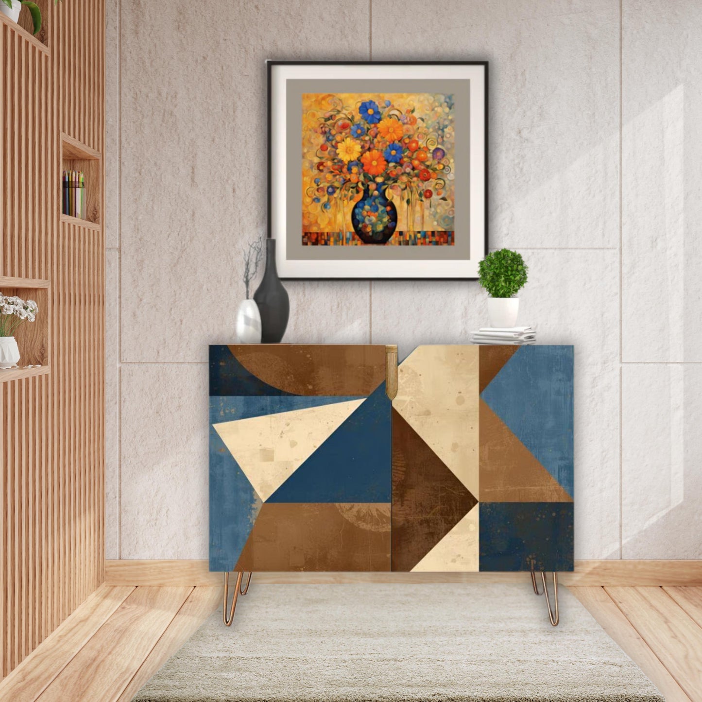 Modern Wooden Storage Cabinet (Made in USA)