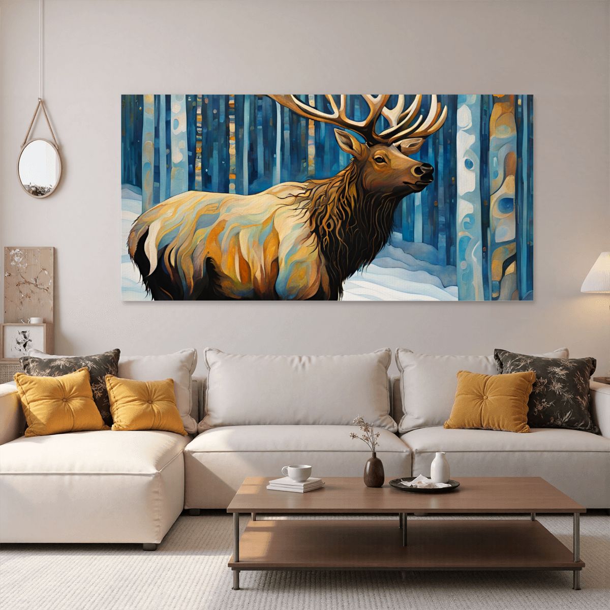 60" x 30" Printed Canvas Fabric Wall Art - No Frame (Made in USA)