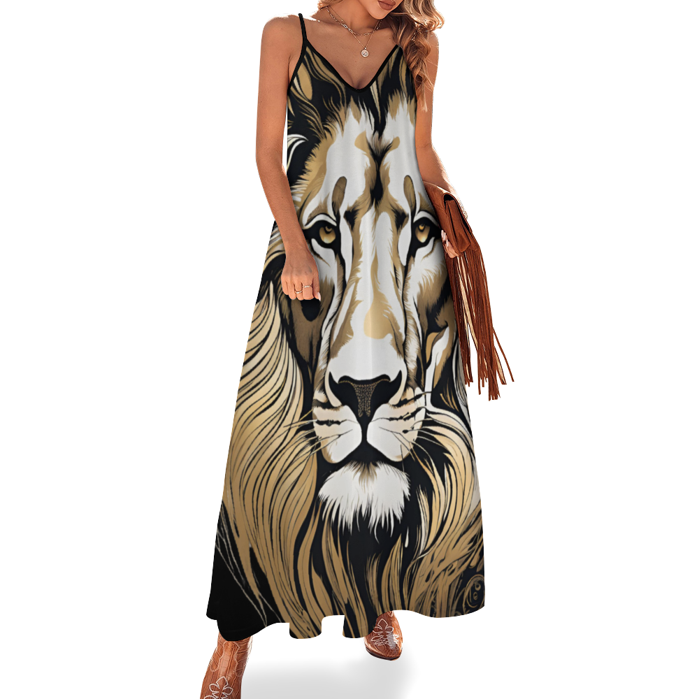 Lion Women's Summer Fashion Maxi Slip Dress