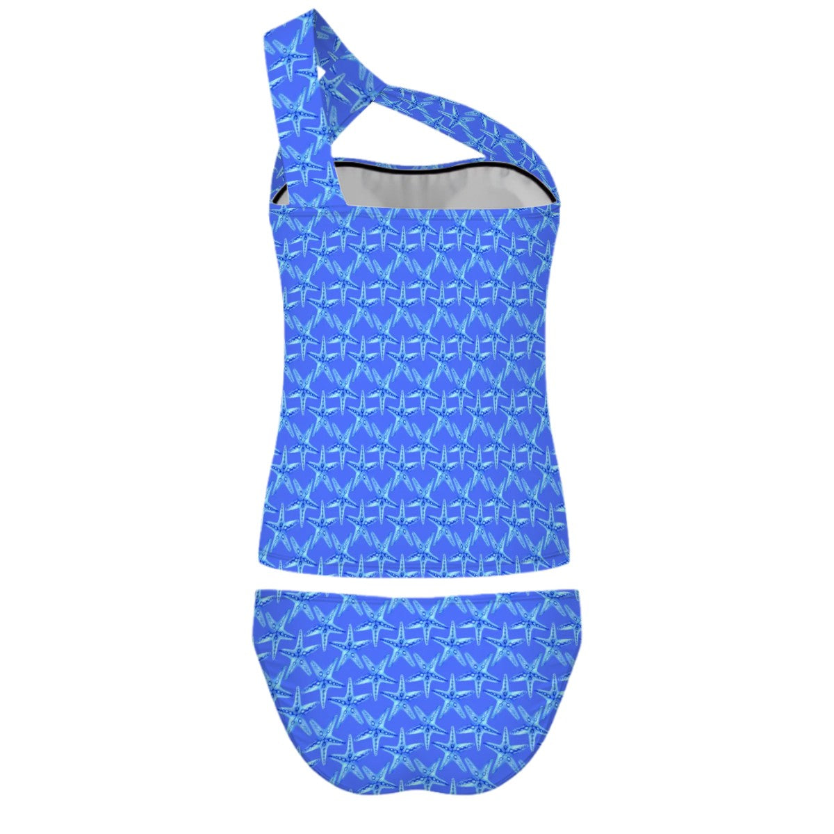 Starfish One-Shoulder Two Piece Tankini Swimsuit