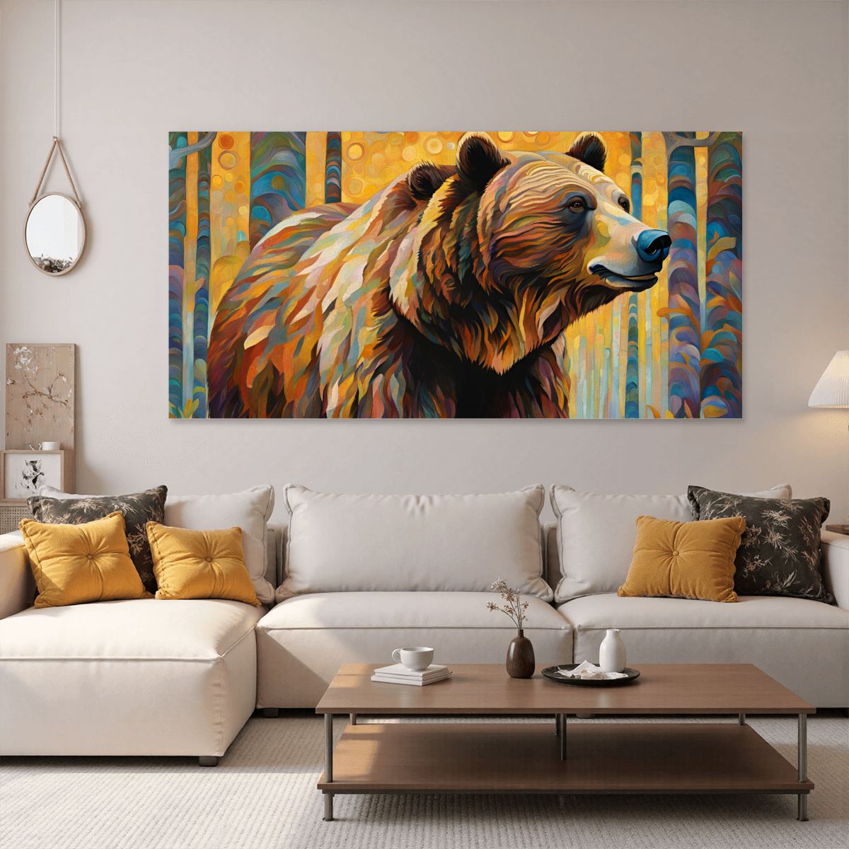 60" x 30" Printed Canvas Fabric Wall Art - No Frame (Made in USA)