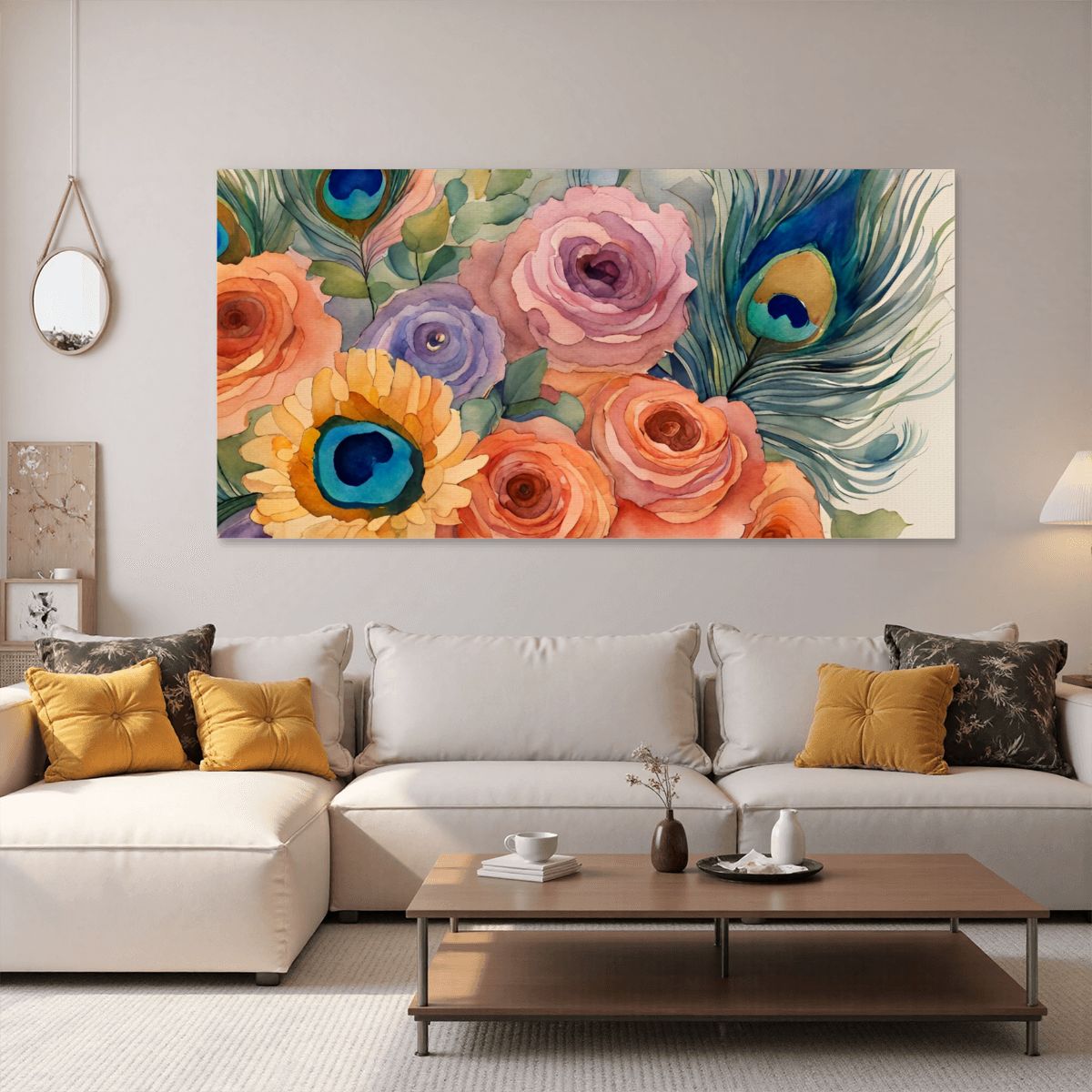 60" x 30" Printed Canvas Fabric Wall Art - No Frame (Made in USA)