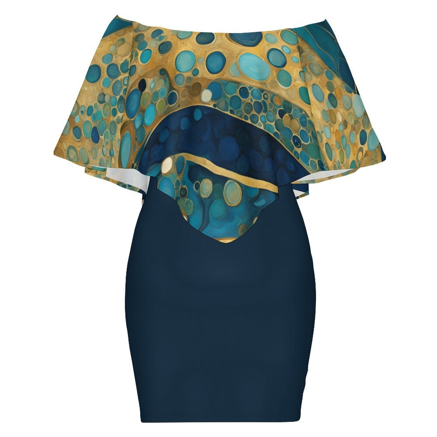 Ocean Women's Off-shoulder Shawl Dress