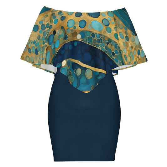 Ocean Women's Off-shoulder Shawl Dress