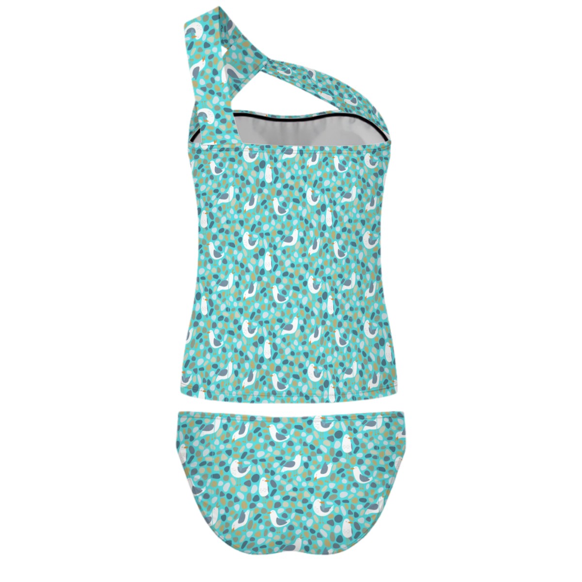 Sandpiper One-Shoulder Two Piece Tankini Swimsuit