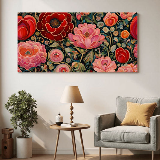 60" x 30" Printed Canvas Fabric Wall Art - No Frame (Made in USA)