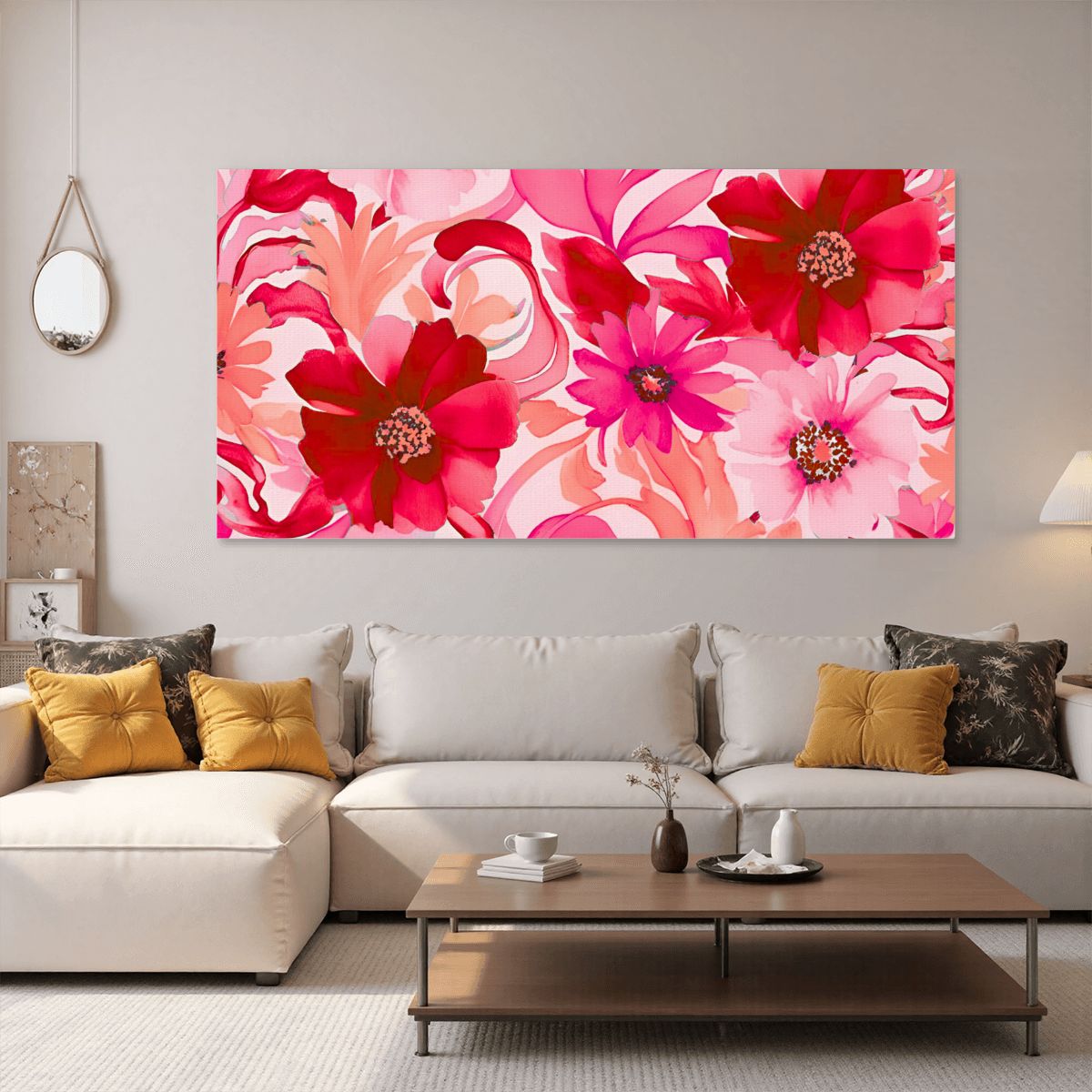 60" x 30" Printed Canvas Fabric Wall Art - No Frame (Made in USA)