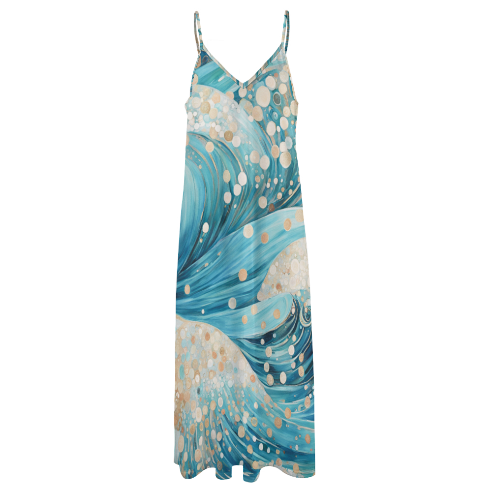 Waves Women's Summer Fashion Maxi Slip Dress